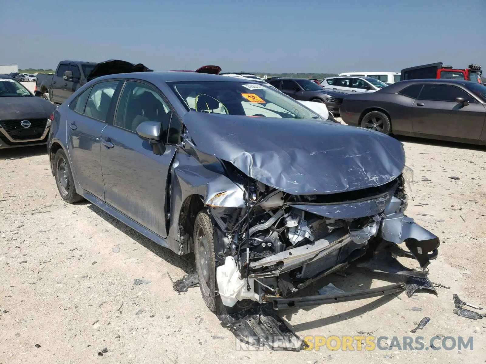 1 Photograph of a damaged car JTDEPRAE9LJ020388 TOYOTA COROLLA 2020