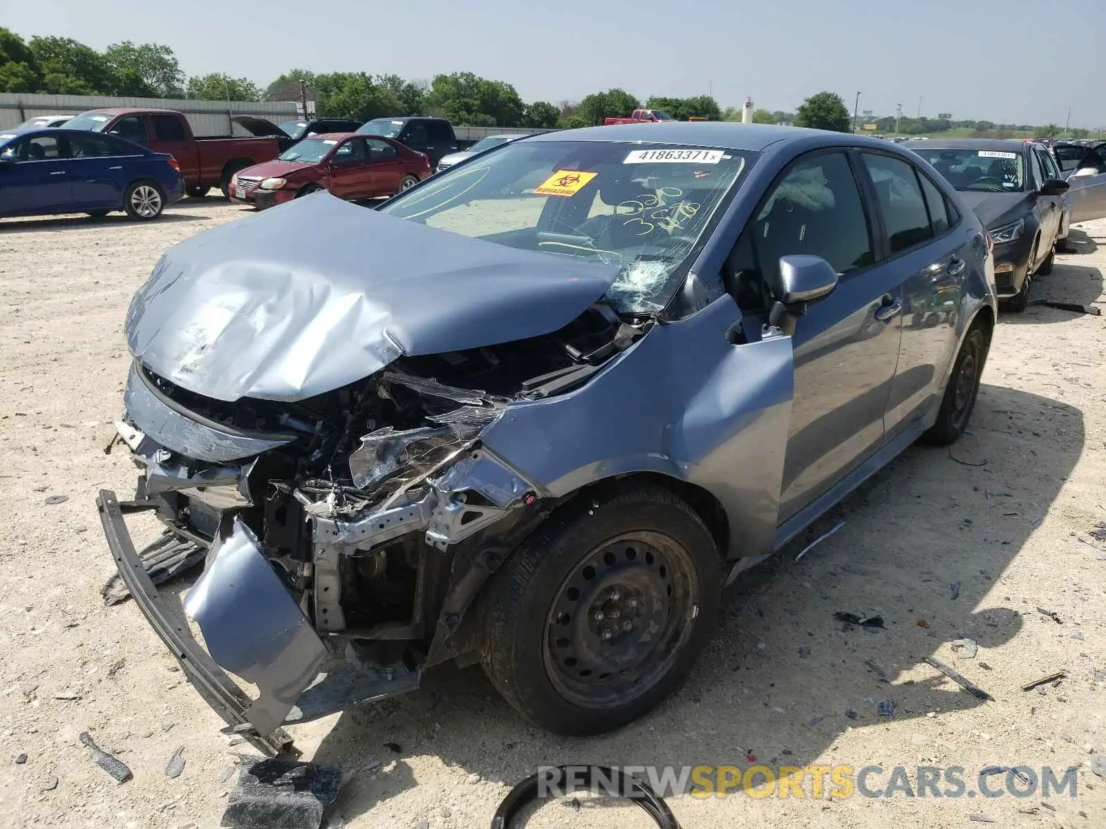 2 Photograph of a damaged car JTDEPRAE9LJ020388 TOYOTA COROLLA 2020