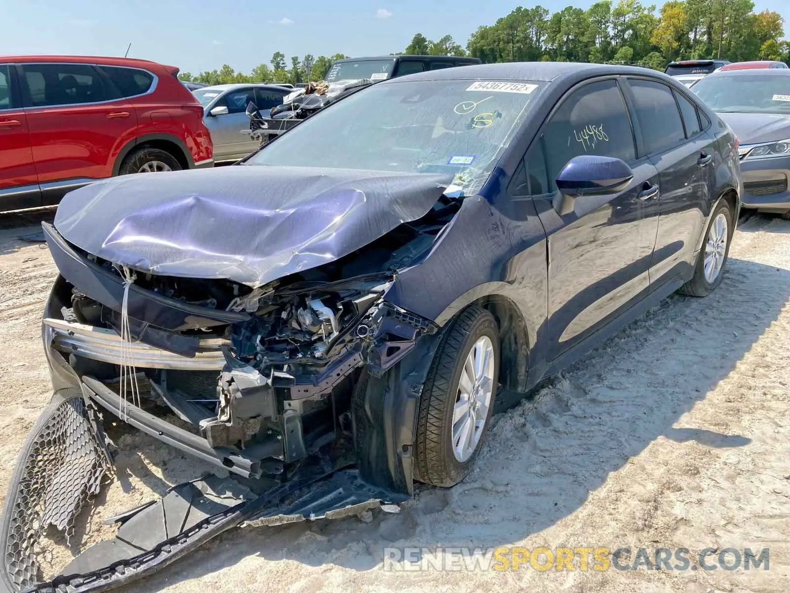 2 Photograph of a damaged car JTDEPRAE9LJ031956 TOYOTA COROLLA 2020
