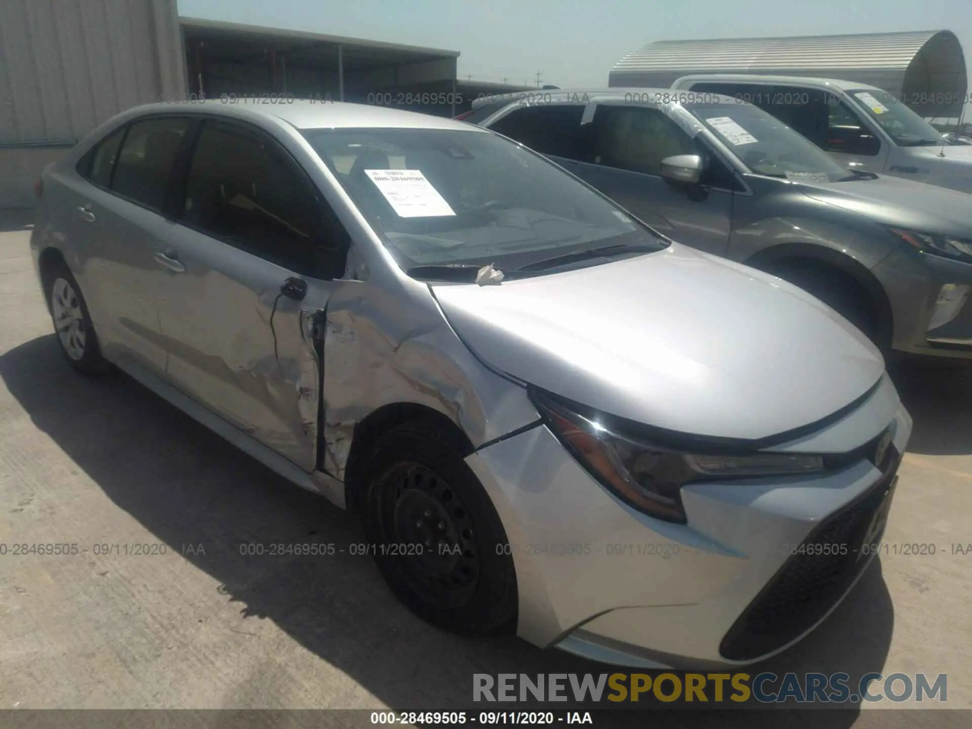 1 Photograph of a damaged car JTDEPRAE9LJ036526 TOYOTA COROLLA 2020