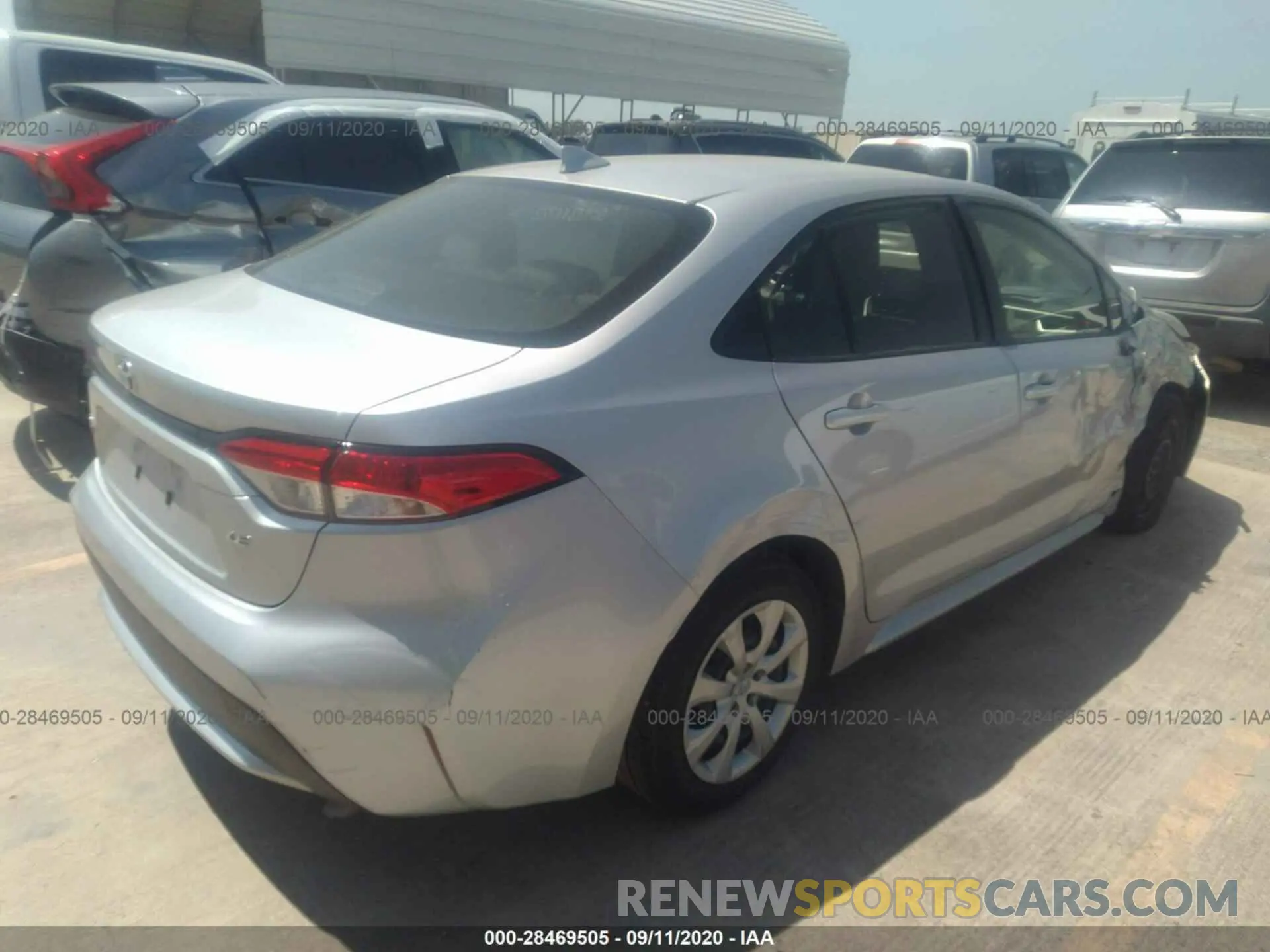 4 Photograph of a damaged car JTDEPRAE9LJ036526 TOYOTA COROLLA 2020