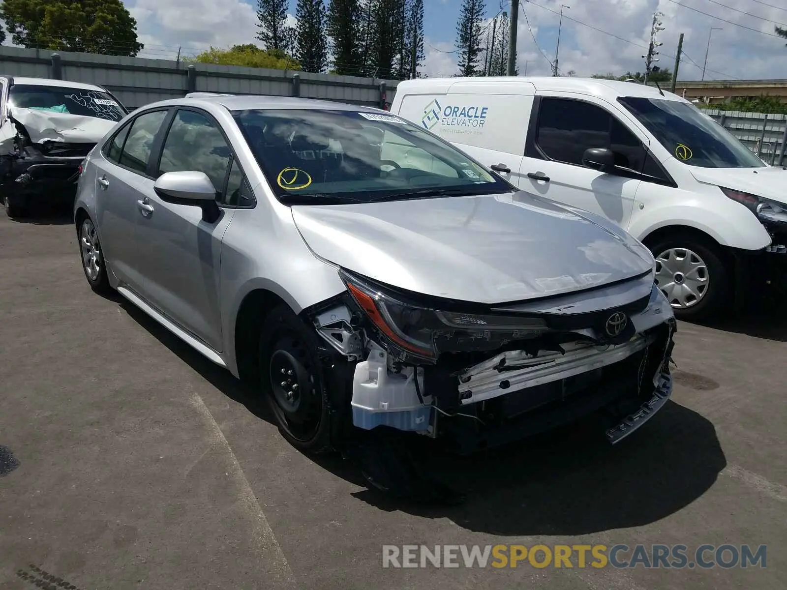 1 Фотография поврежденного автомобиля JTDEPRAE9LJ036770 TOYOTA COROLLA 2020