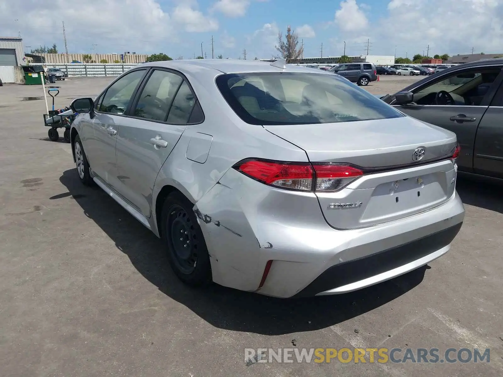 3 Фотография поврежденного автомобиля JTDEPRAE9LJ036770 TOYOTA COROLLA 2020