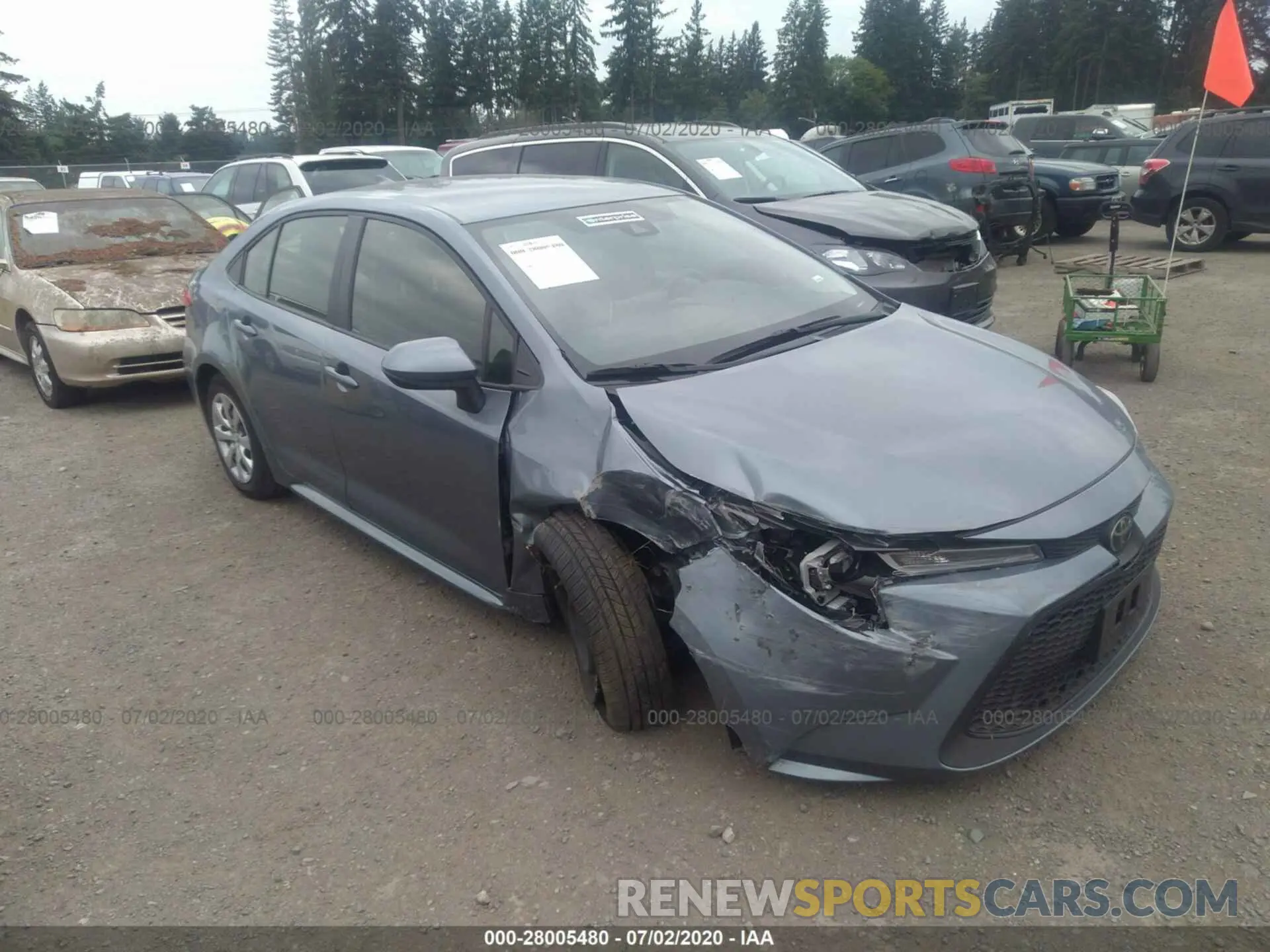 1 Photograph of a damaged car JTDEPRAE9LJ042925 TOYOTA COROLLA 2020