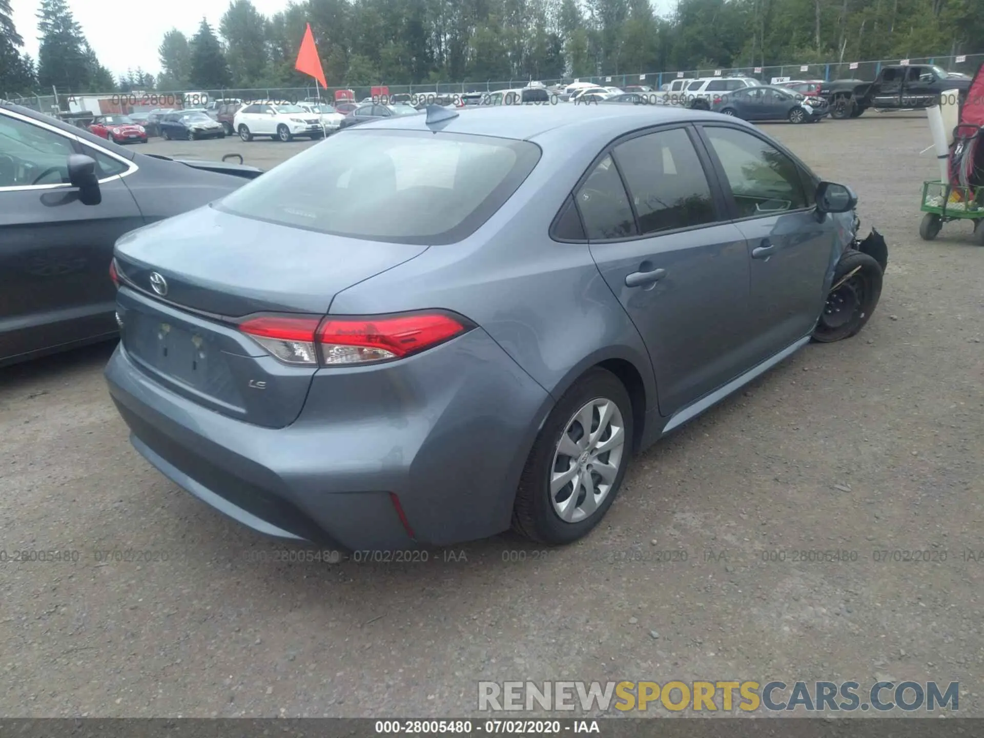 4 Photograph of a damaged car JTDEPRAE9LJ042925 TOYOTA COROLLA 2020