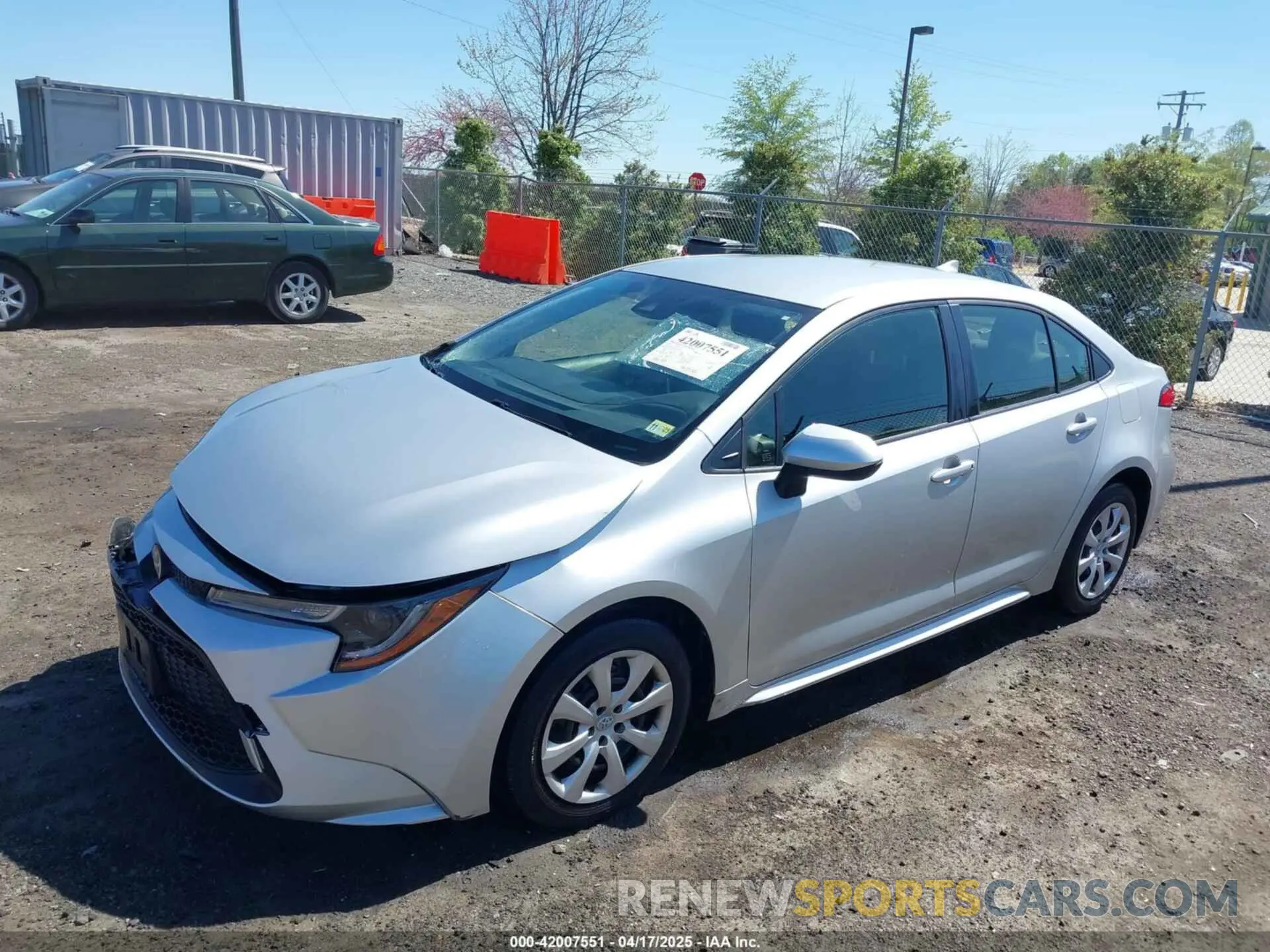 2 Фотография поврежденного автомобиля JTDEPRAE9LJ078792 TOYOTA COROLLA 2020
