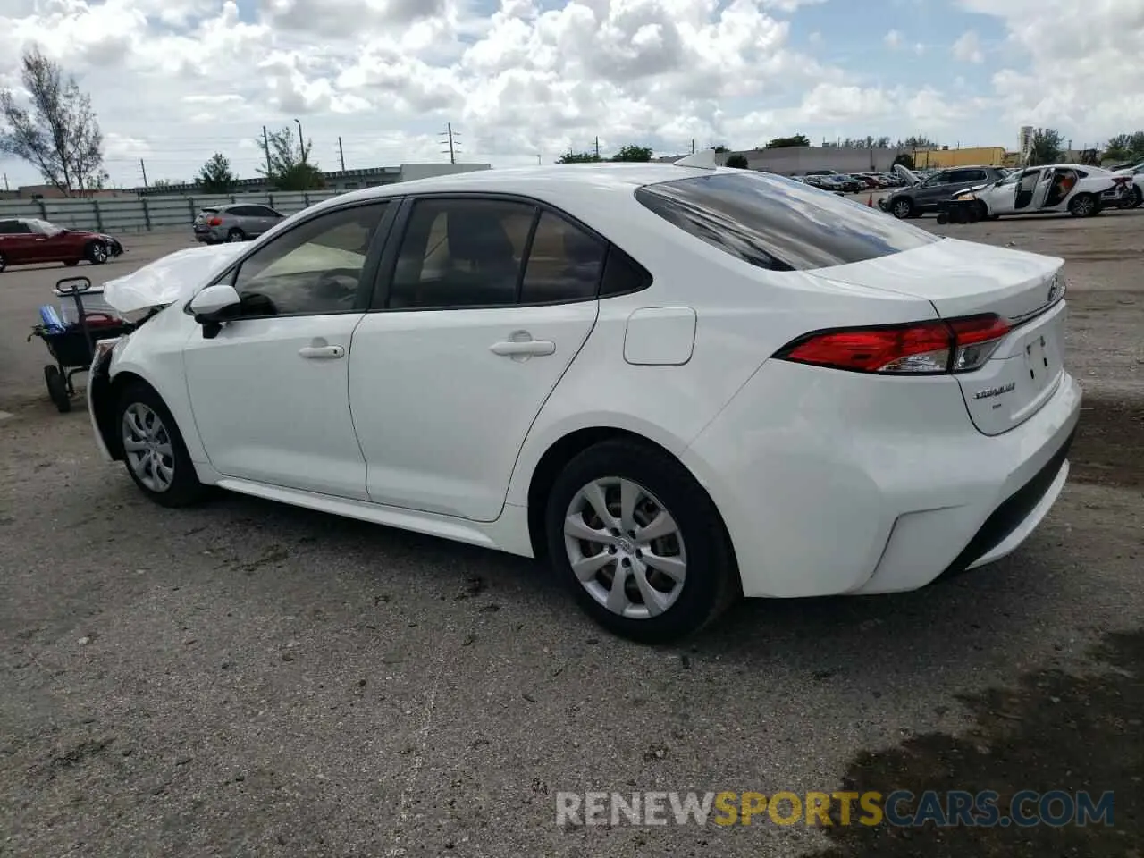 2 Photograph of a damaged car JTDEPRAE9LJ080137 TOYOTA COROLLA 2020