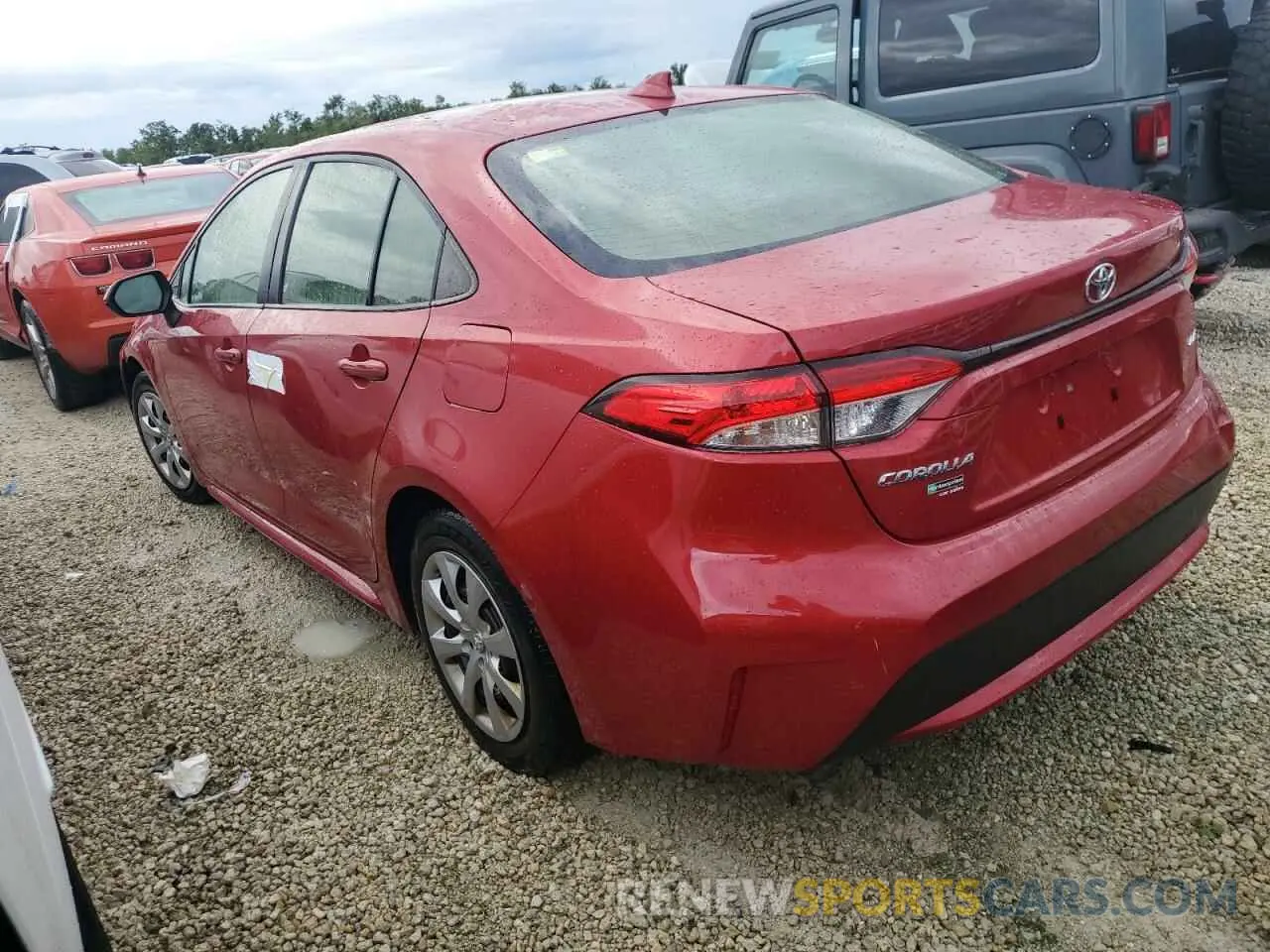 2 Photograph of a damaged car JTDEPRAE9LJ085497 TOYOTA COROLLA 2020