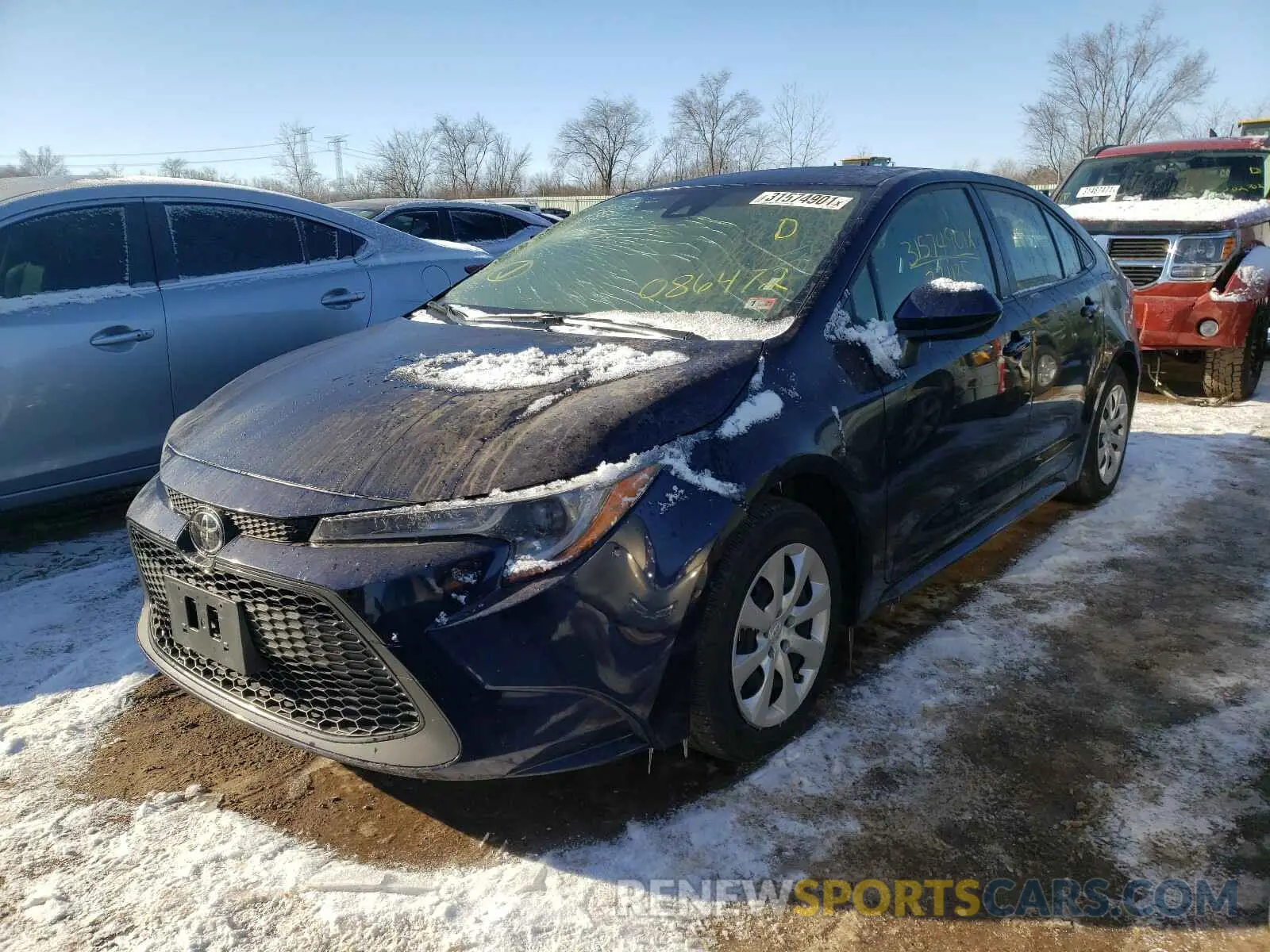 2 Photograph of a damaged car JTDEPRAE9LJ086472 TOYOTA COROLLA 2020