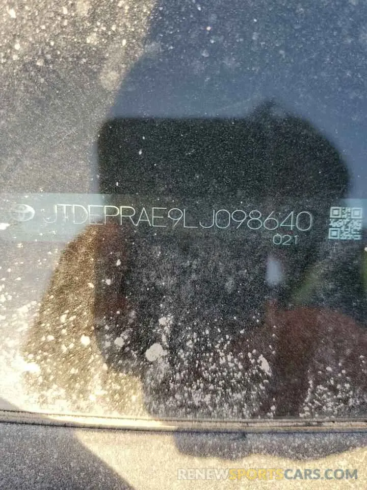 12 Фотография поврежденного автомобиля JTDEPRAE9LJ098640 TOYOTA COROLLA 2020