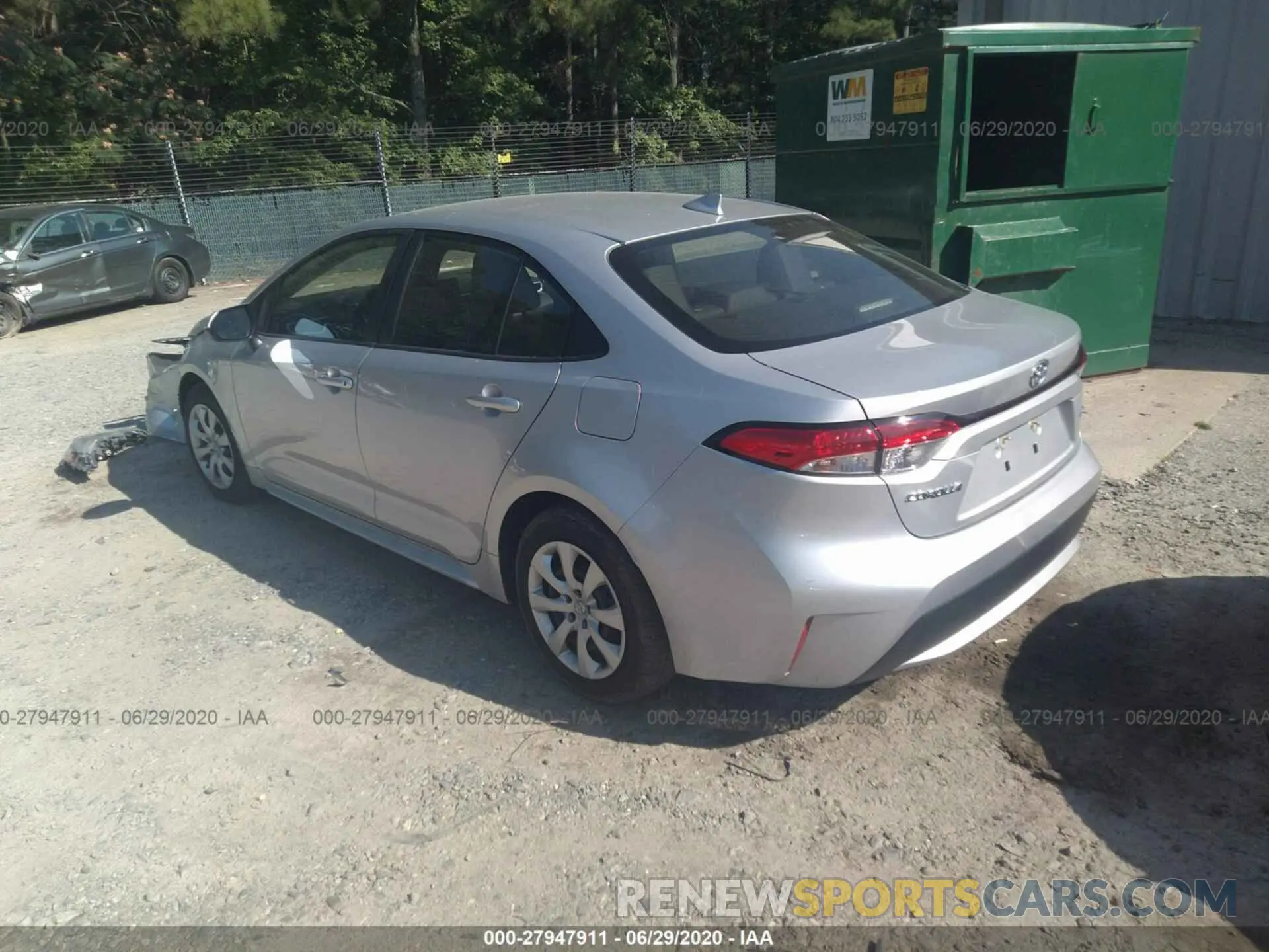 3 Photograph of a damaged car JTDEPRAE9LJ098962 TOYOTA COROLLA 2020