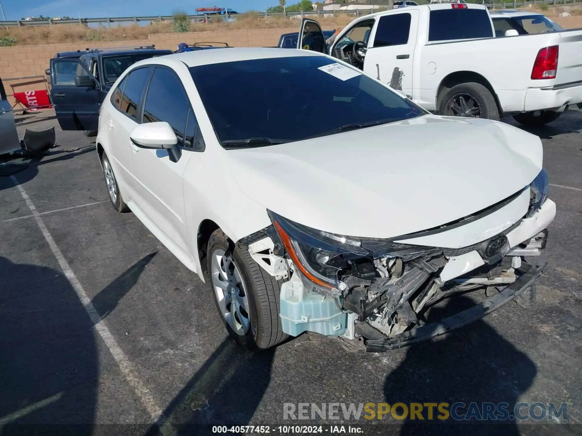 1 Photograph of a damaged car JTDEPRAEXLJ008167 TOYOTA COROLLA 2020