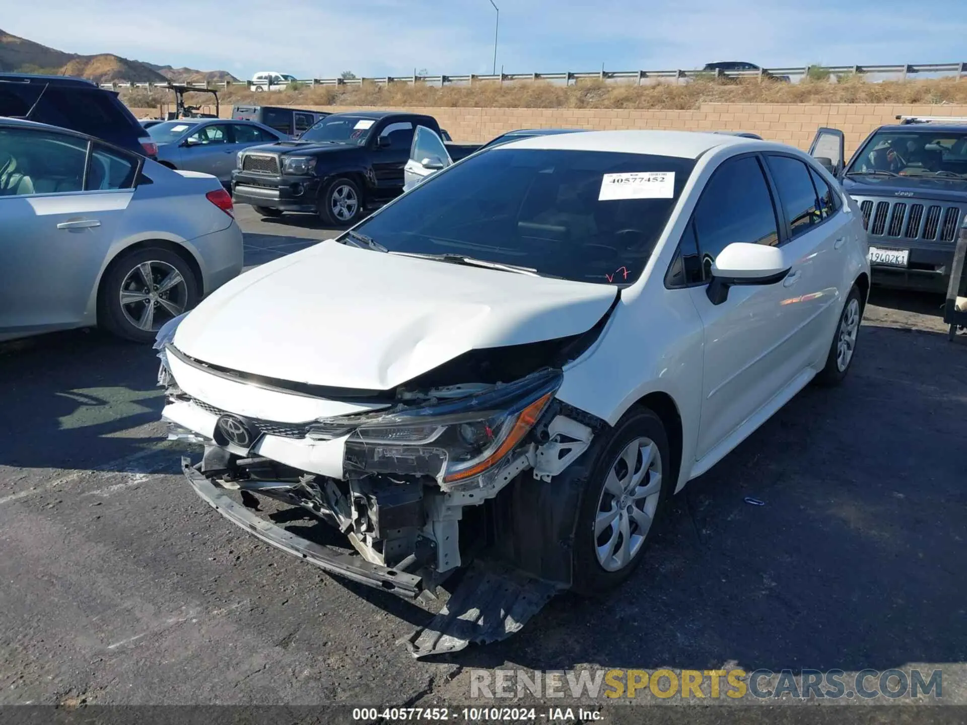 2 Photograph of a damaged car JTDEPRAEXLJ008167 TOYOTA COROLLA 2020