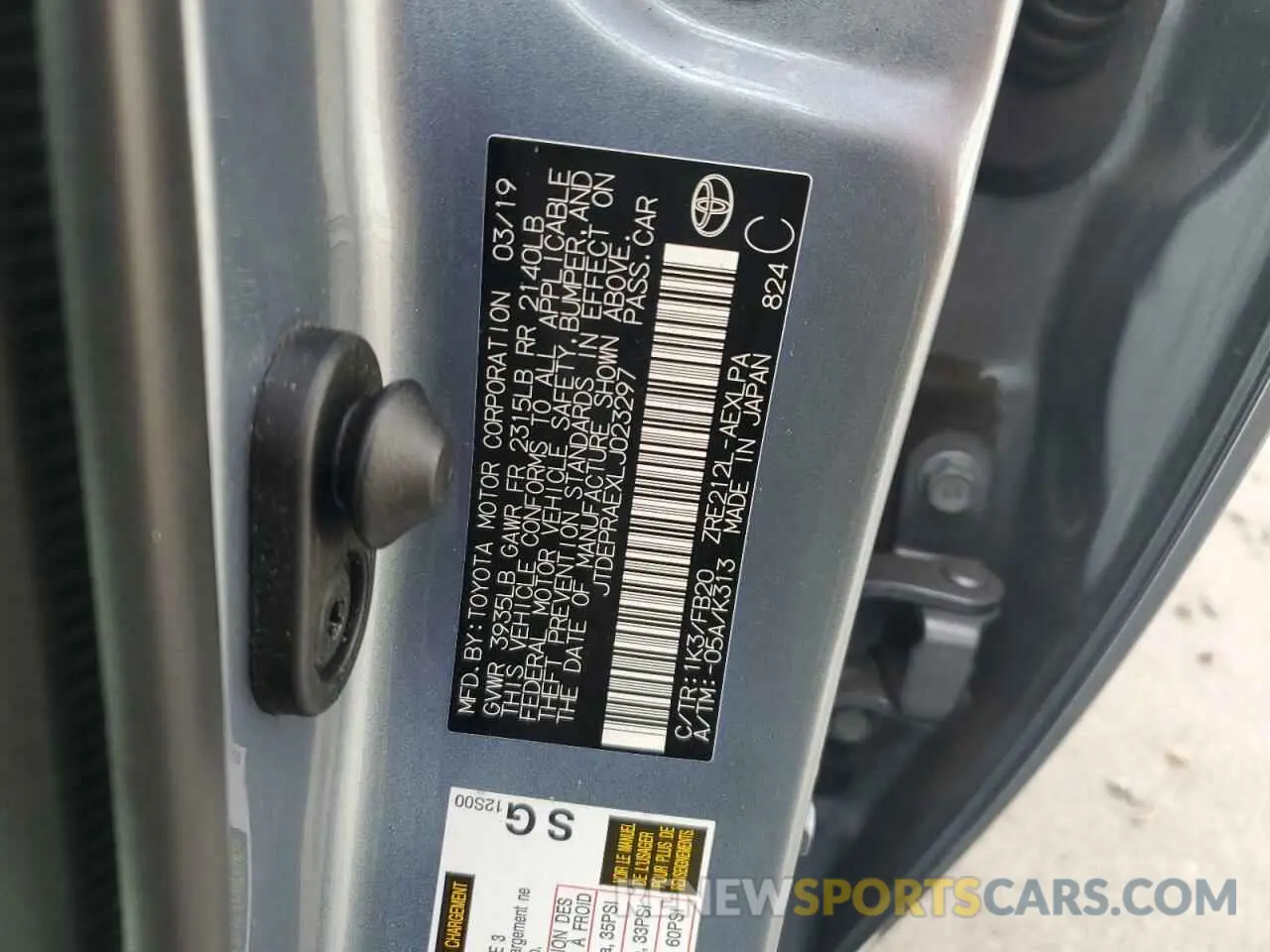 12 Фотография поврежденного автомобиля JTDEPRAEXLJ023297 TOYOTA COROLLA 2020