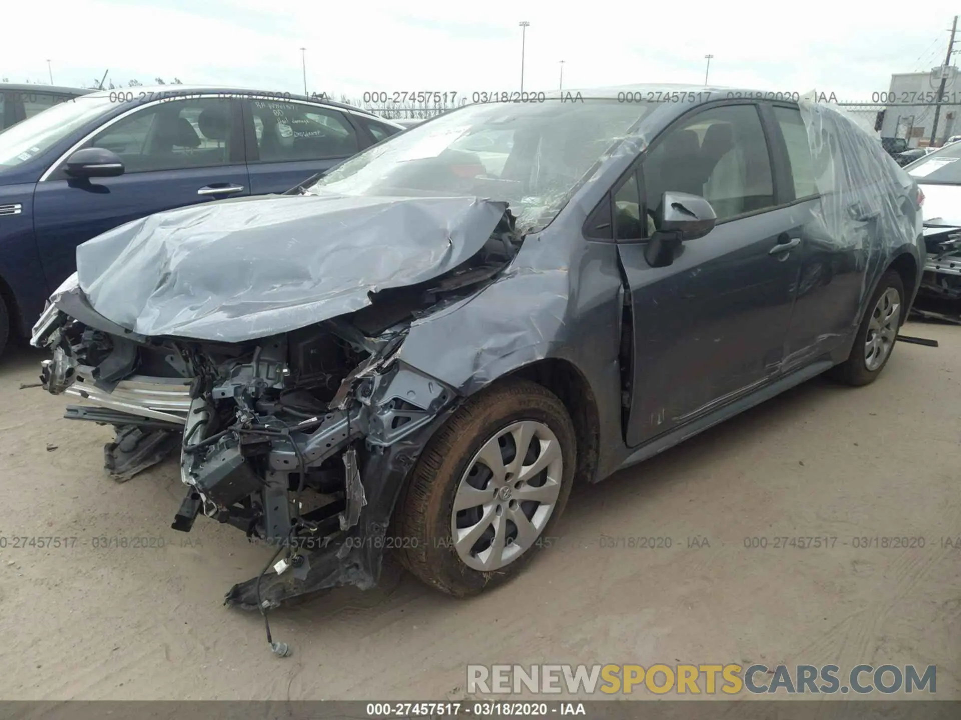 2 Photograph of a damaged car JTDEPRAEXLJ030668 TOYOTA COROLLA 2020
