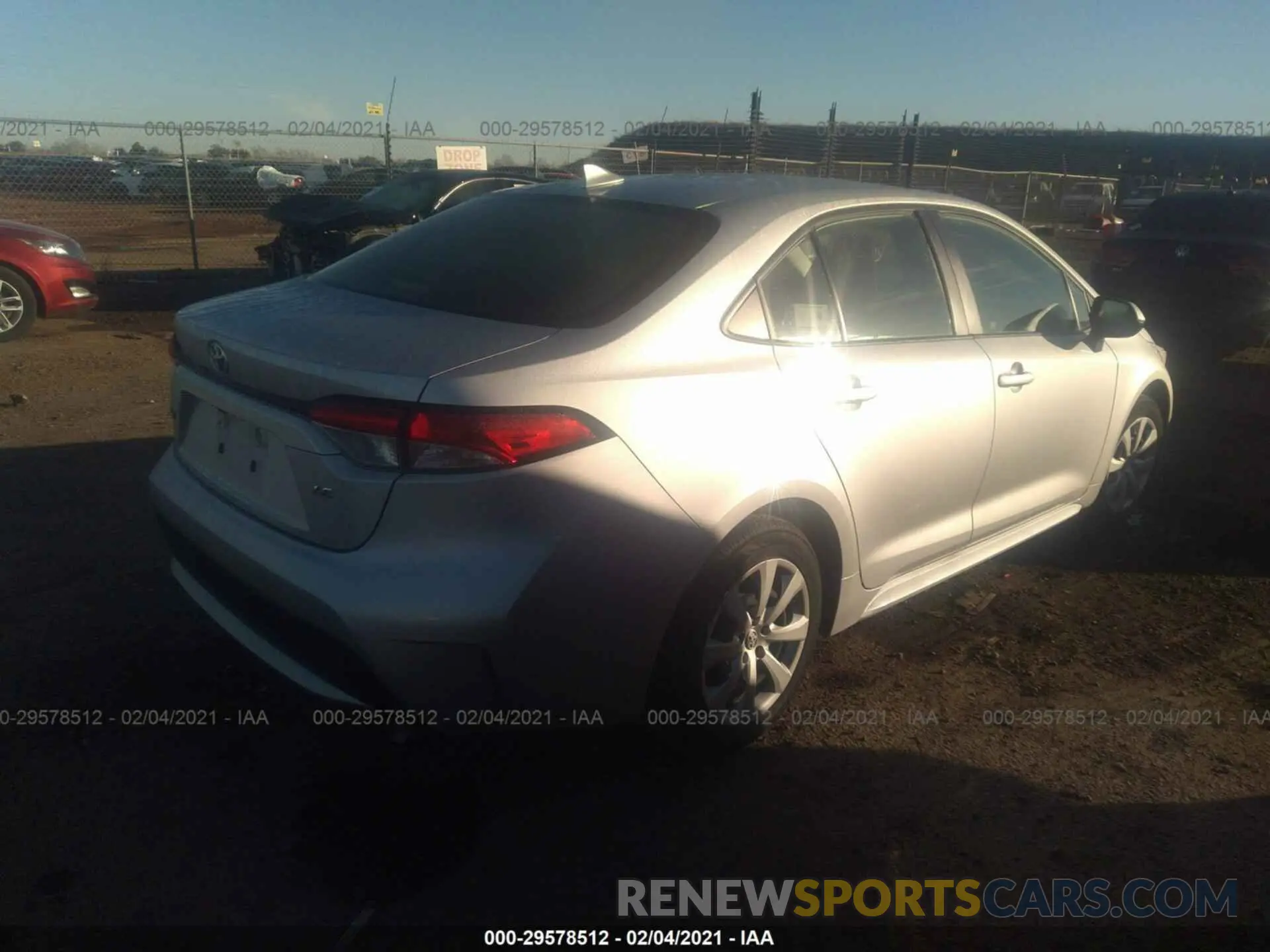 4 Photograph of a damaged car JTDEPRAEXLJ039760 TOYOTA COROLLA 2020