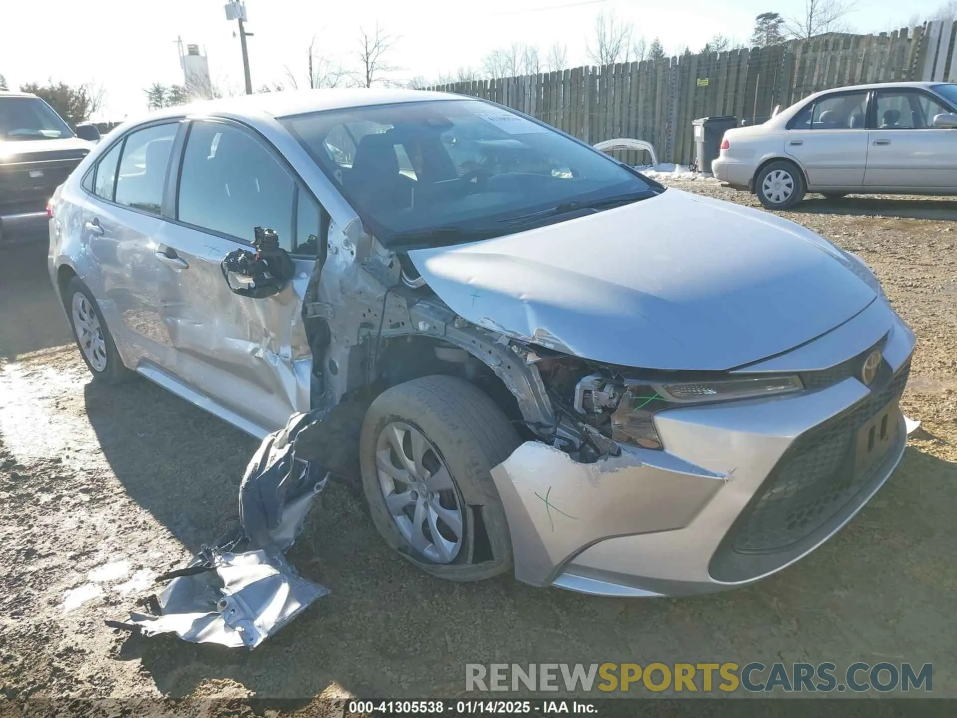 1 Photograph of a damaged car JTDEPRAEXLJ040147 TOYOTA COROLLA 2020