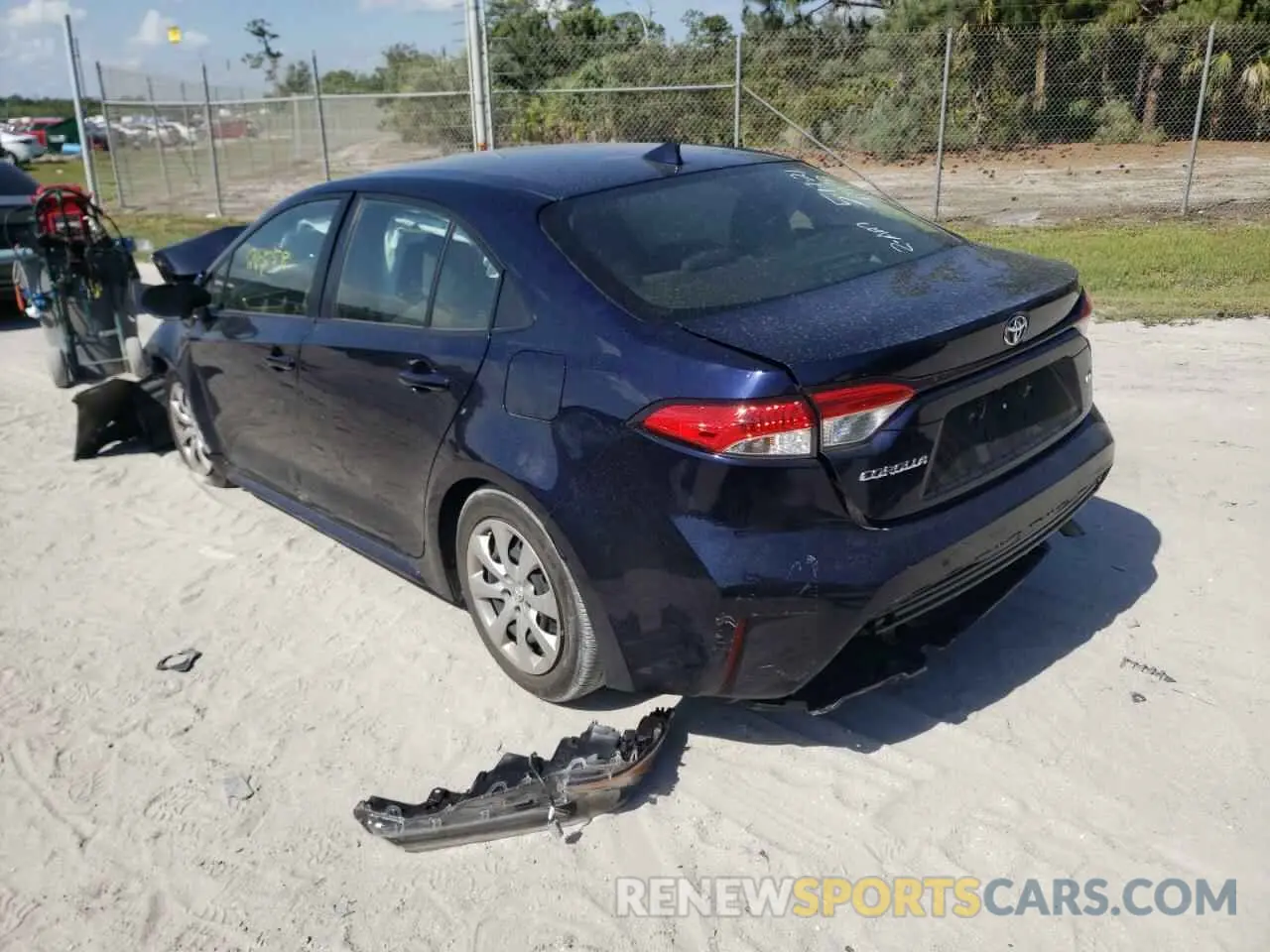 3 Photograph of a damaged car JTDEPRAEXLJ041587 TOYOTA COROLLA 2020
