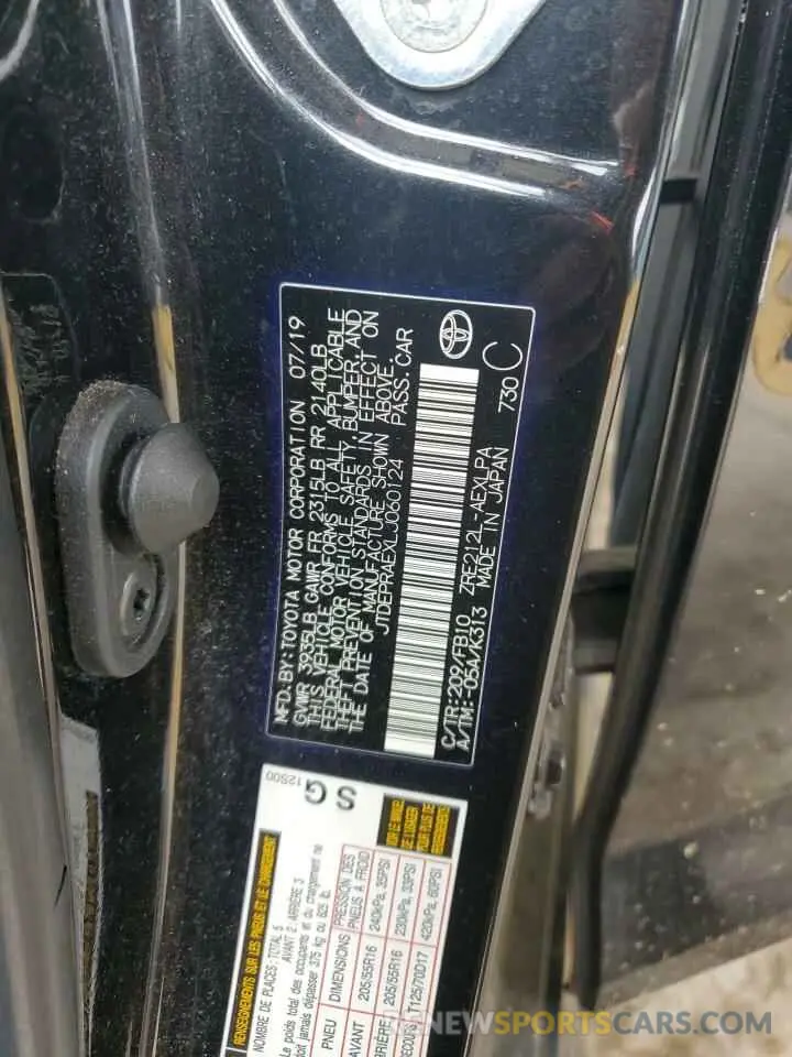 12 Фотография поврежденного автомобиля JTDEPRAEXLJ060124 TOYOTA COROLLA 2020