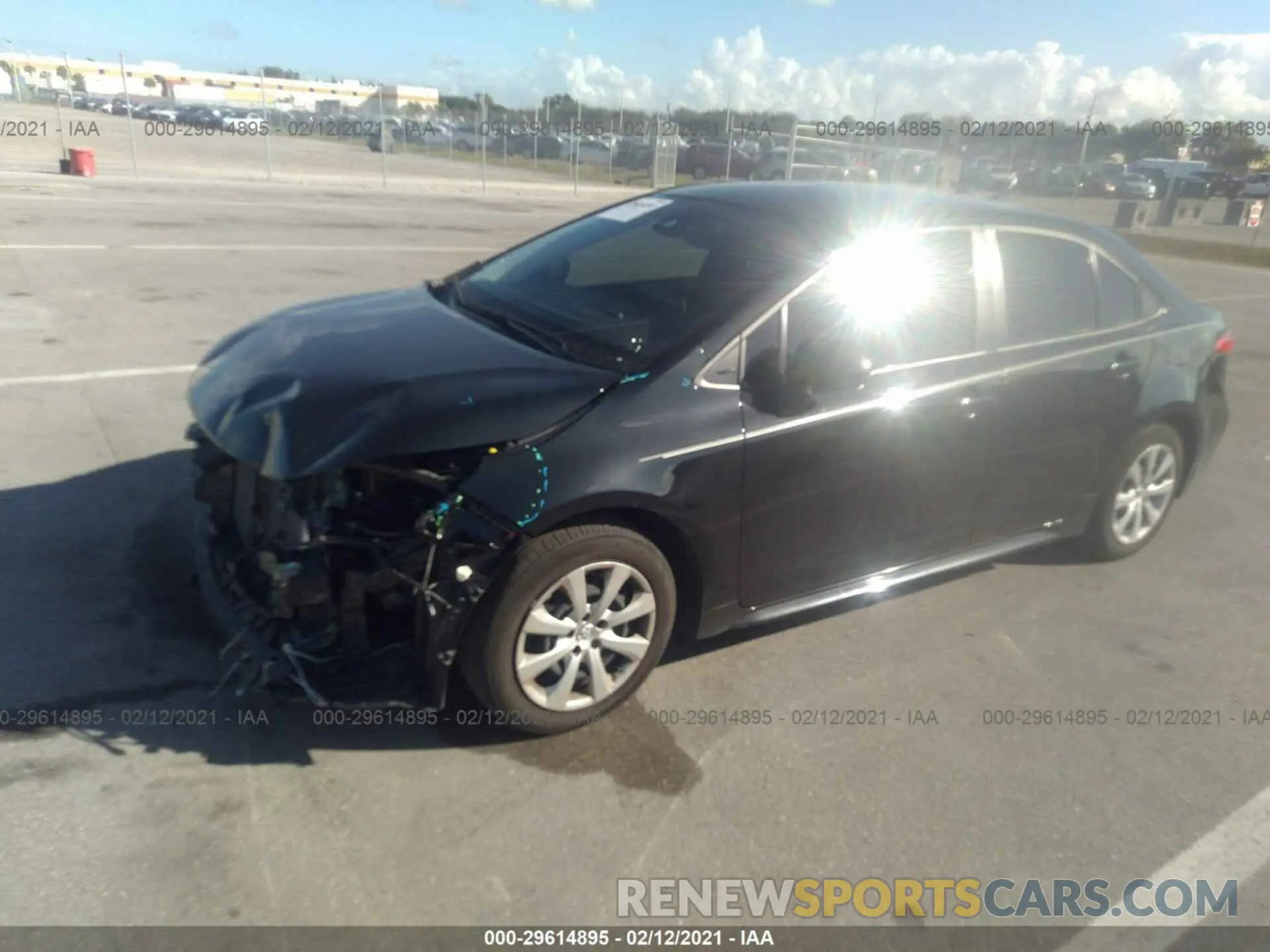 2 Photograph of a damaged car JTDEPRAEXLJ092197 TOYOTA COROLLA 2020