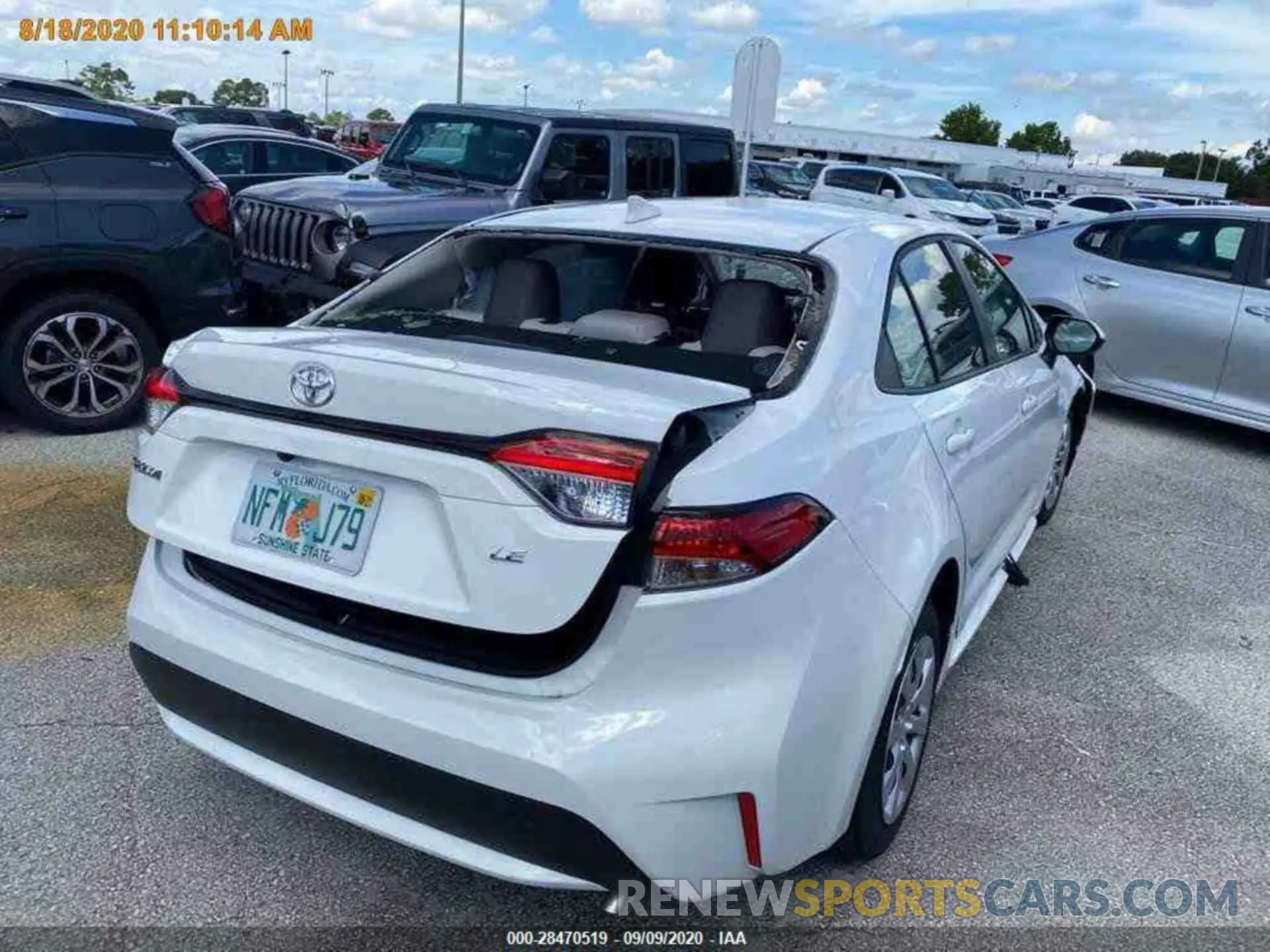 2 Photograph of a damaged car JTDEPRAEXLJ096024 TOYOTA COROLLA 2020
