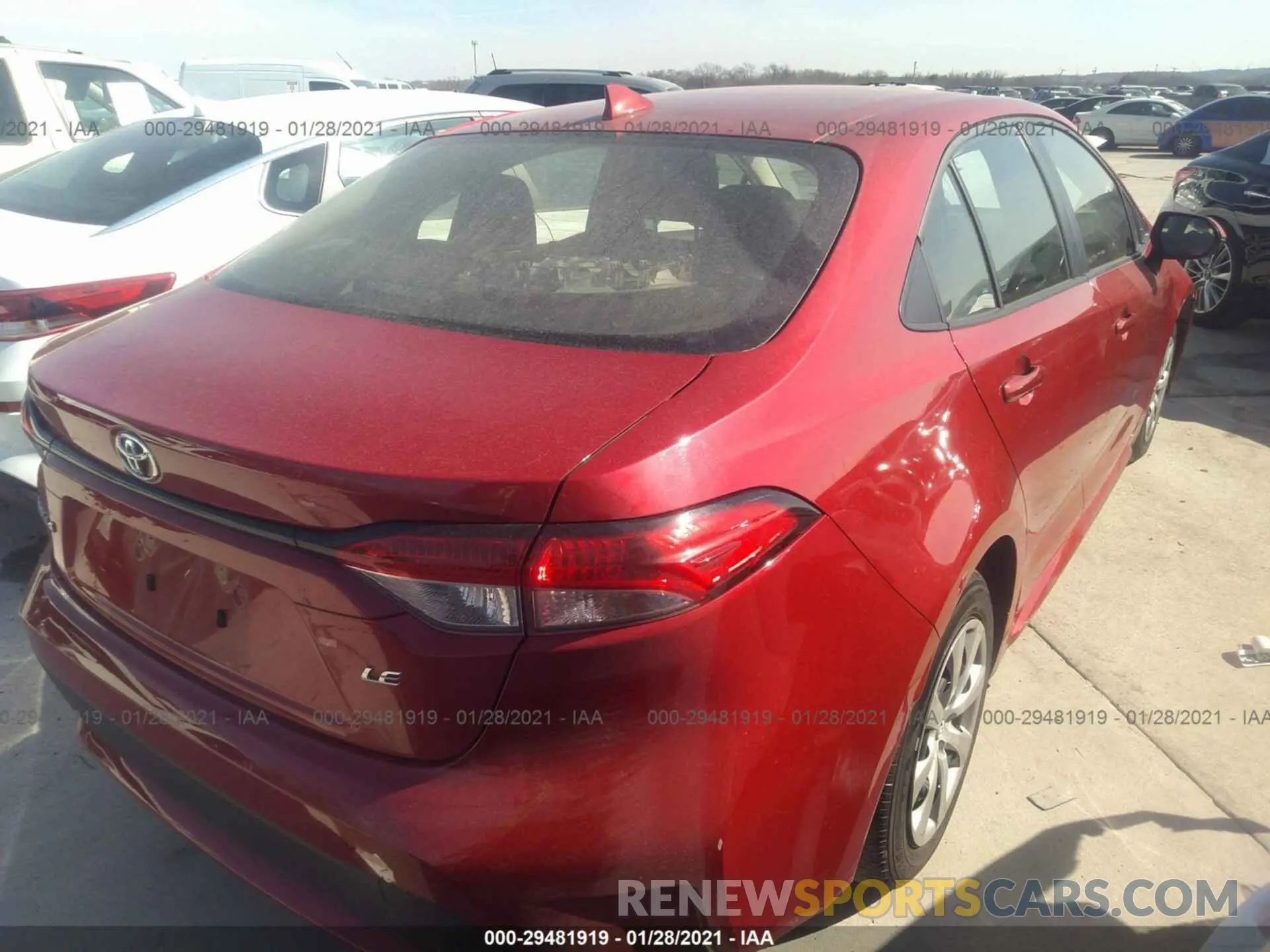 4 Photograph of a damaged car JTDEPRAEXLJ099988 TOYOTA COROLLA 2020