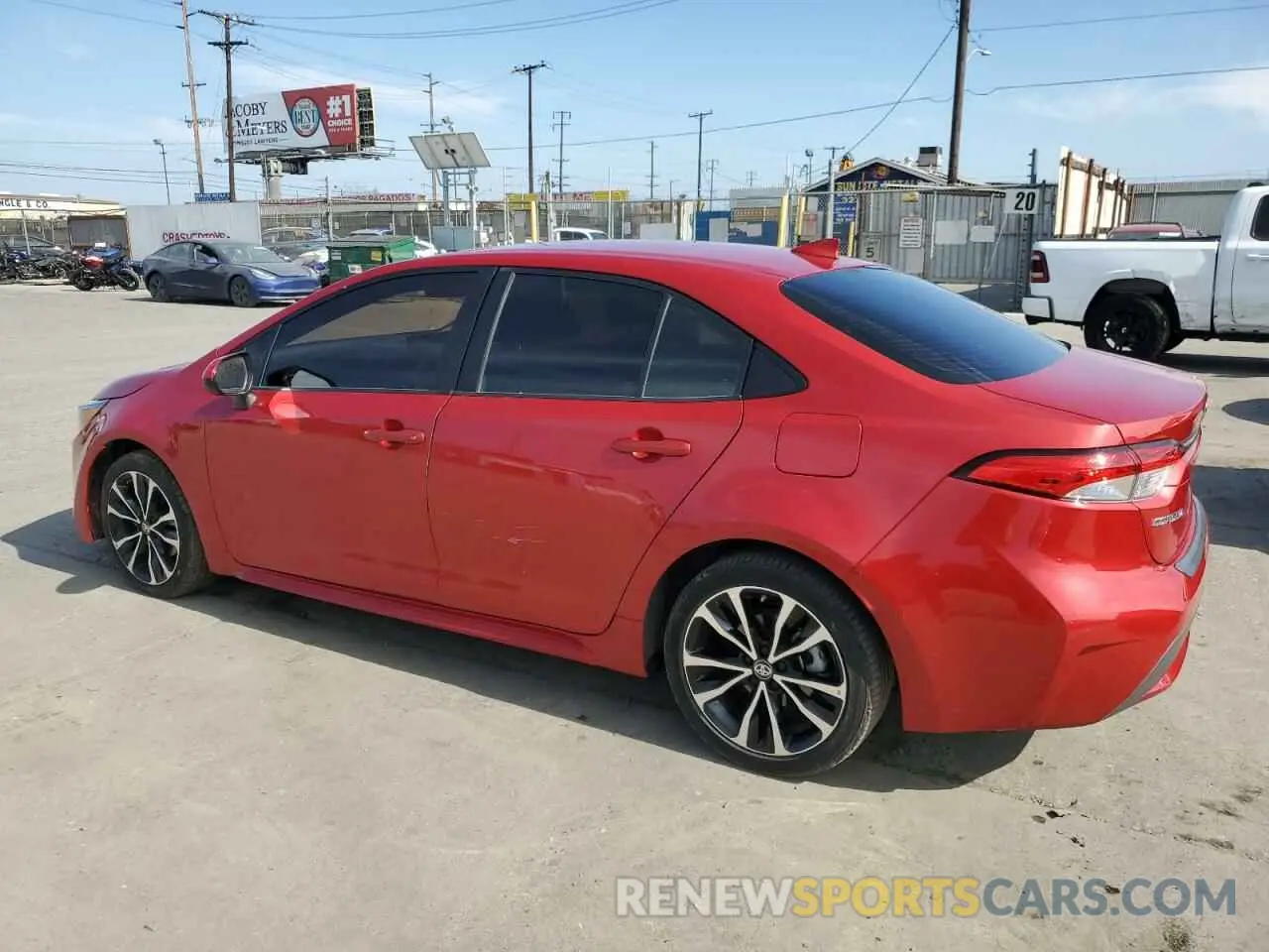 2 Фотография поврежденного автомобиля JTDEPRAEXLJ116059 TOYOTA COROLLA 2020