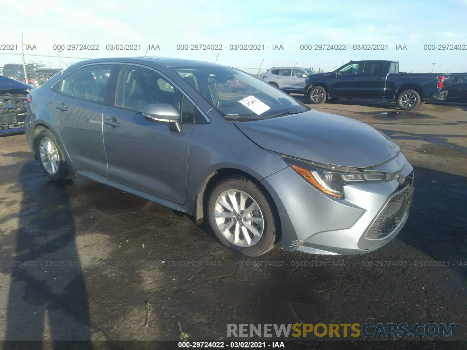 1 Photograph of a damaged car JTDFPRAE4LJ031657 TOYOTA COROLLA 2020