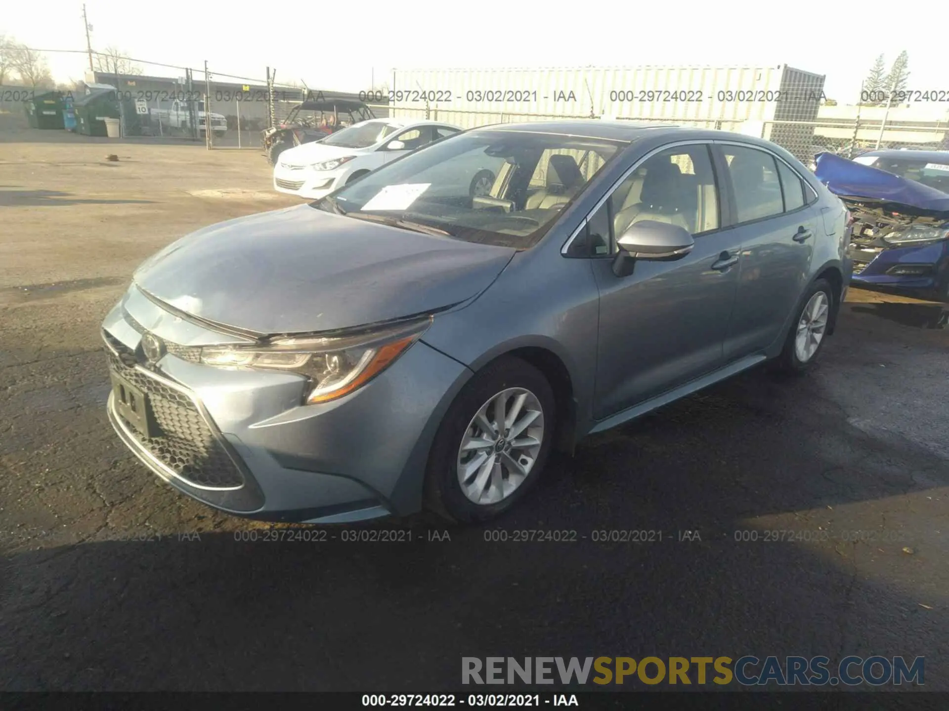 2 Photograph of a damaged car JTDFPRAE4LJ031657 TOYOTA COROLLA 2020
