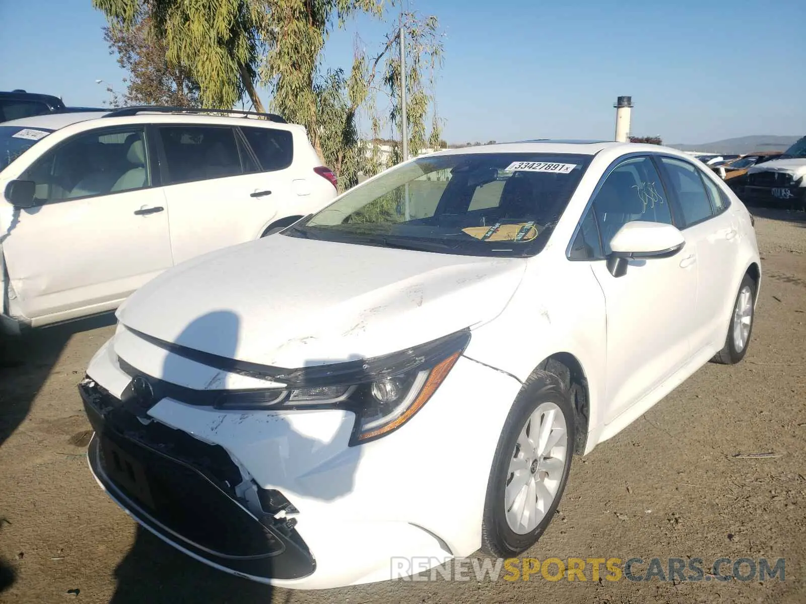 2 Photograph of a damaged car JTDFPRAEXLJ056000 TOYOTA COROLLA 2020