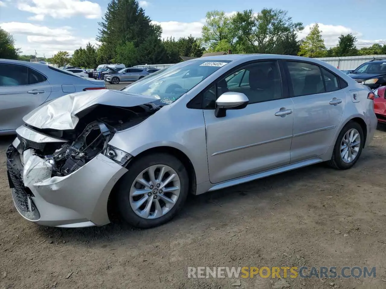 1 Photograph of a damaged car JTDHPRAE0LJ060386 TOYOTA COROLLA 2020
