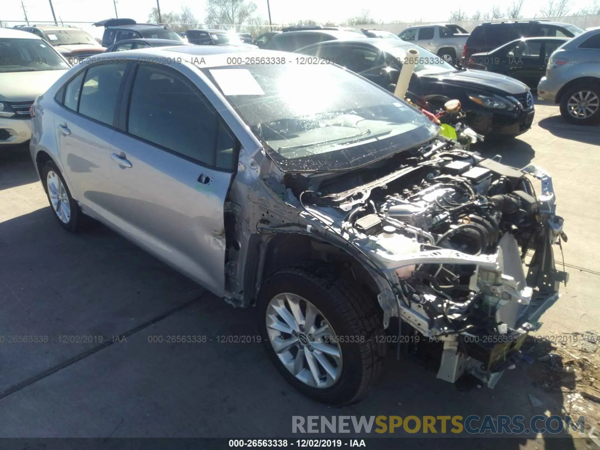1 Photograph of a damaged car JTDHPRAE5LJ007523 TOYOTA COROLLA 2020