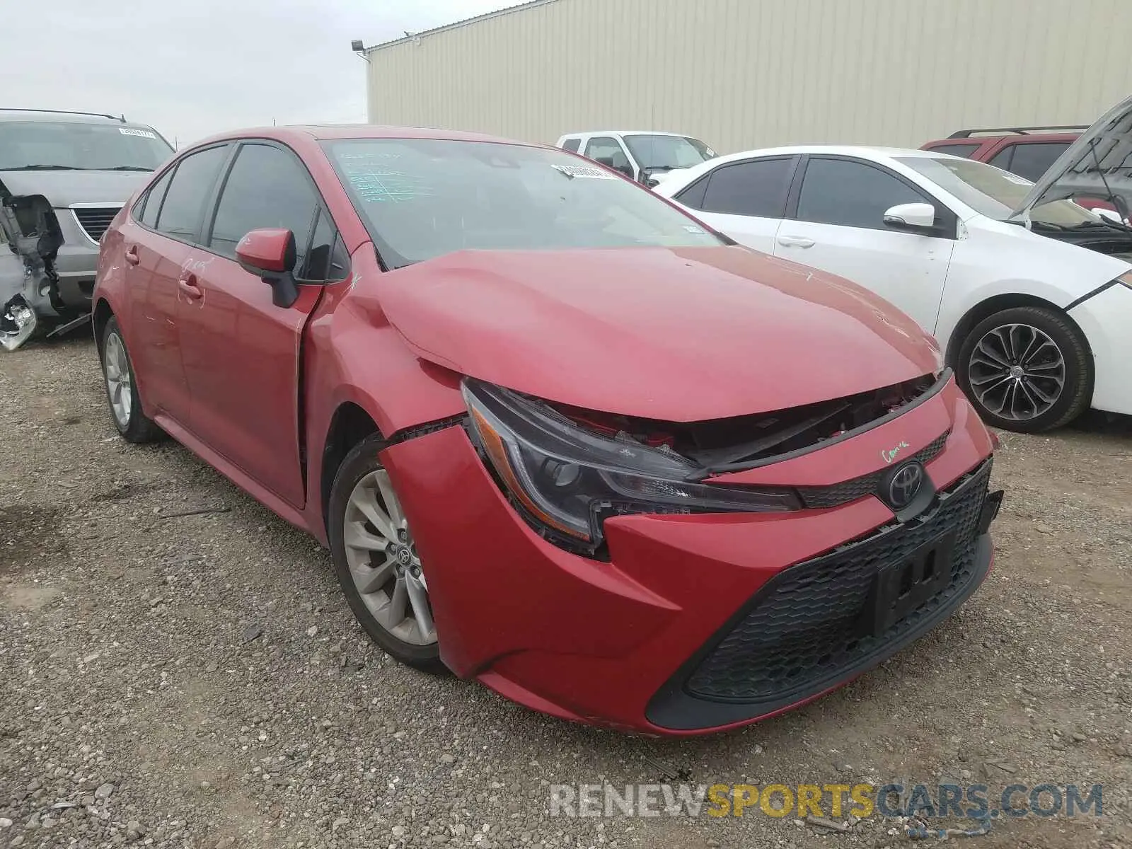 1 Photograph of a damaged car JTDHPRAE6LJ008695 TOYOTA COROLLA 2020
