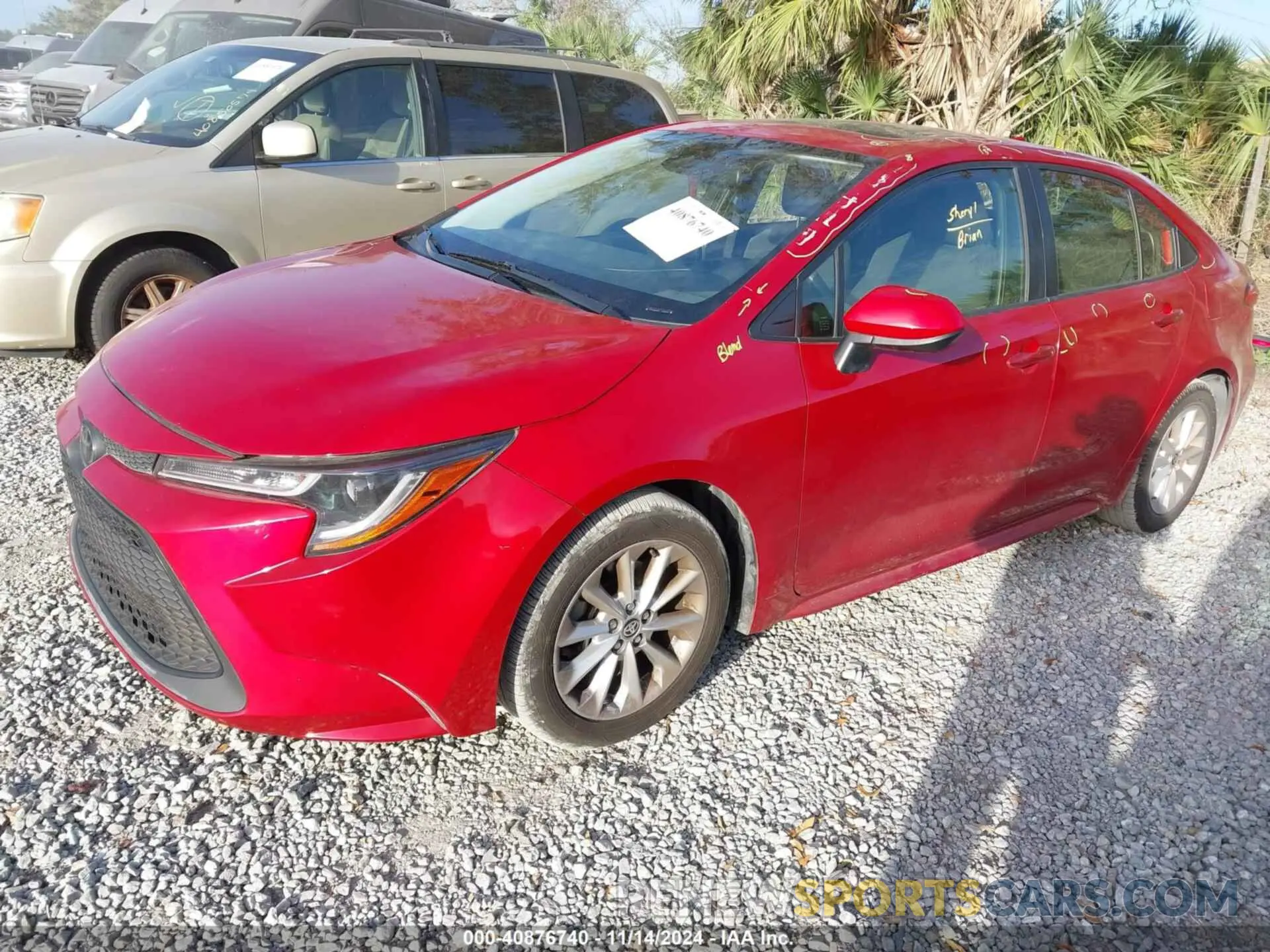 2 Photograph of a damaged car JTDHPRAE6LJ008826 TOYOTA COROLLA 2020