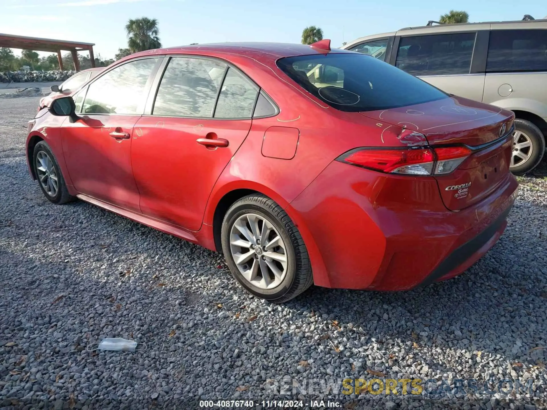 3 Photograph of a damaged car JTDHPRAE6LJ008826 TOYOTA COROLLA 2020