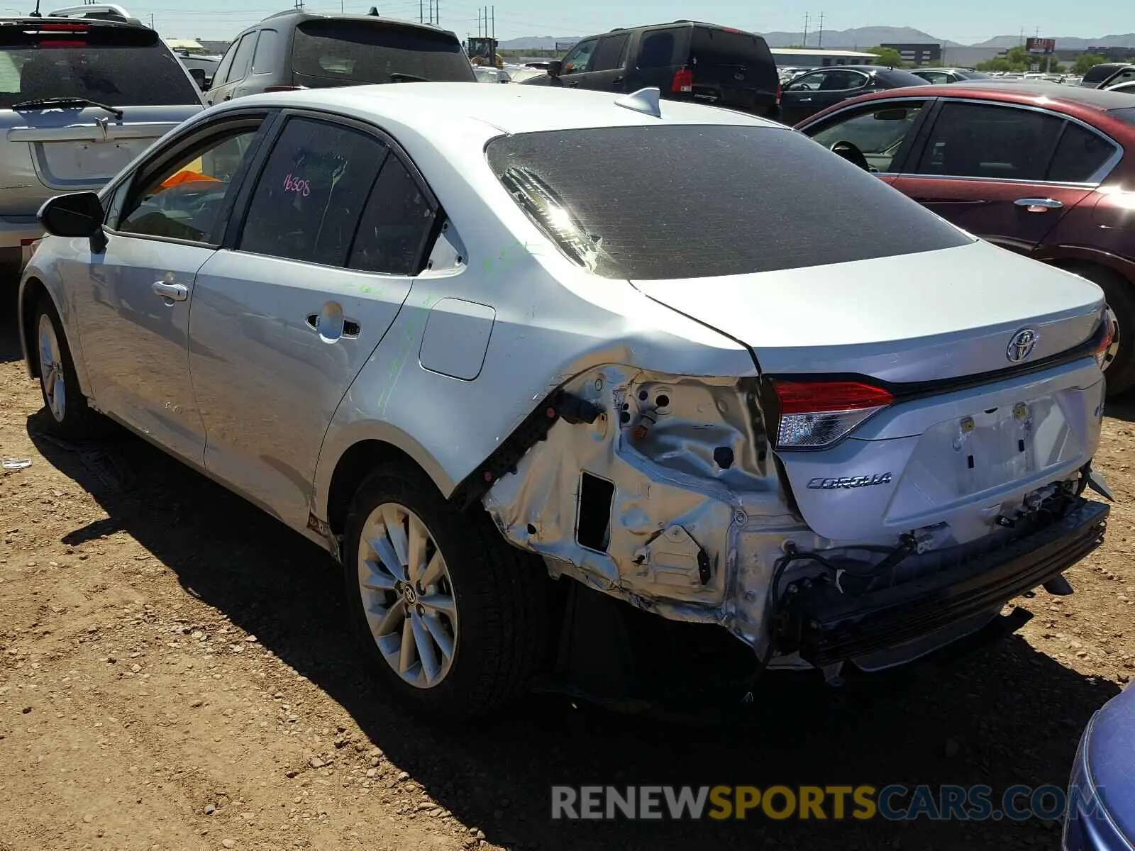 3 Photograph of a damaged car JTDHPRAE6LJ014223 TOYOTA COROLLA 2020