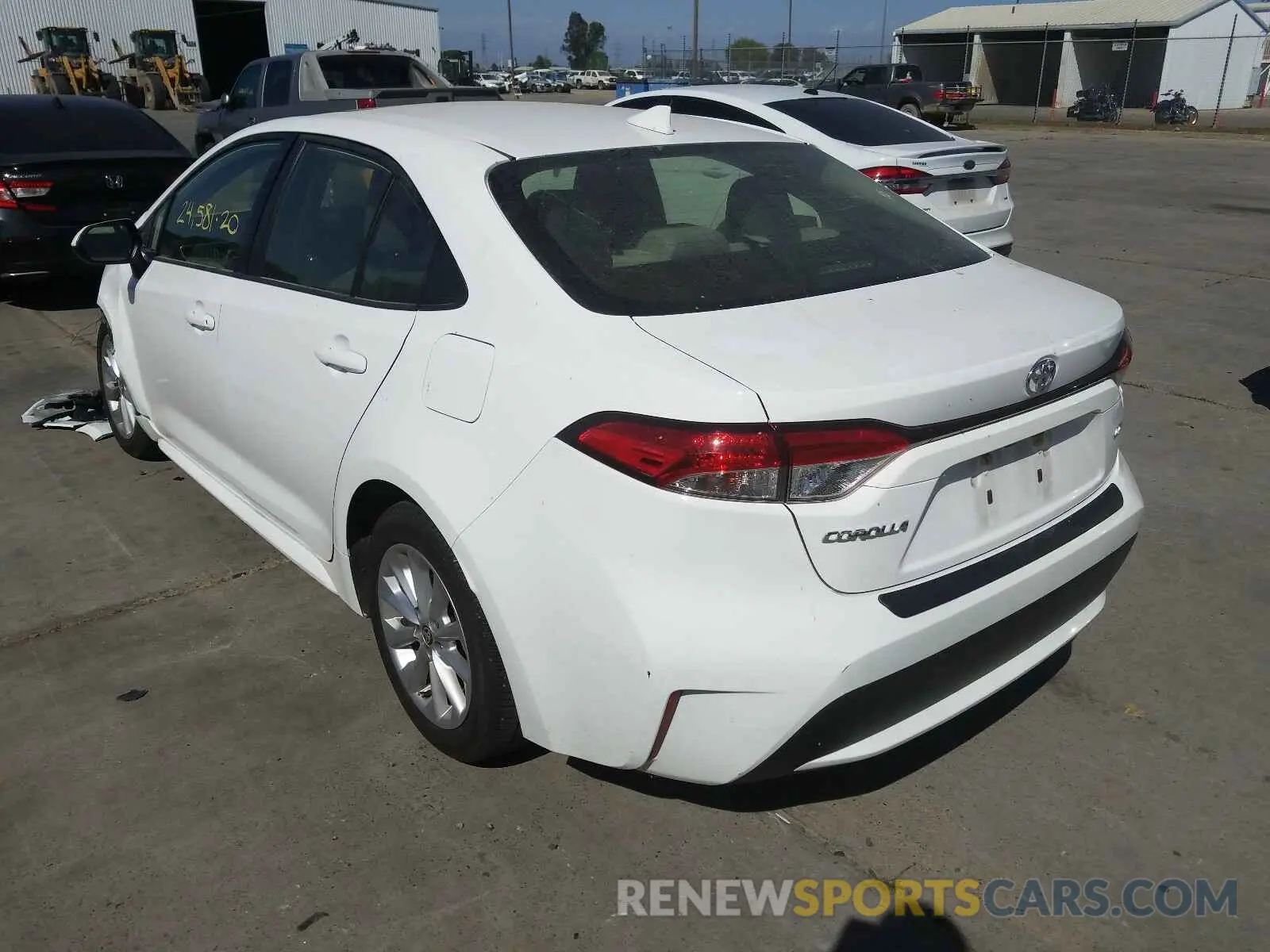3 Photograph of a damaged car JTDHPRAE8LJ017186 TOYOTA COROLLA 2020