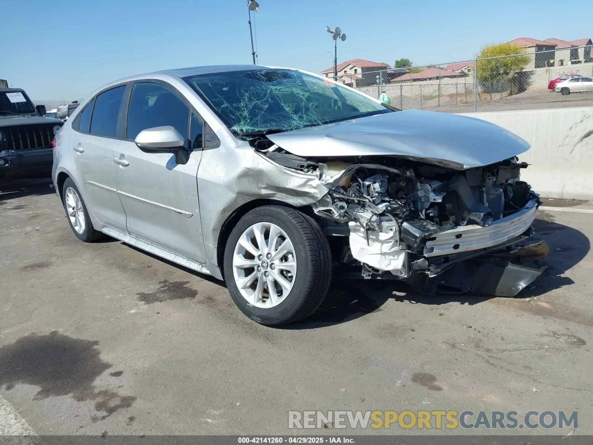 1 Photograph of a damaged car JTDHPRAEXLJ035706 TOYOTA COROLLA 2020