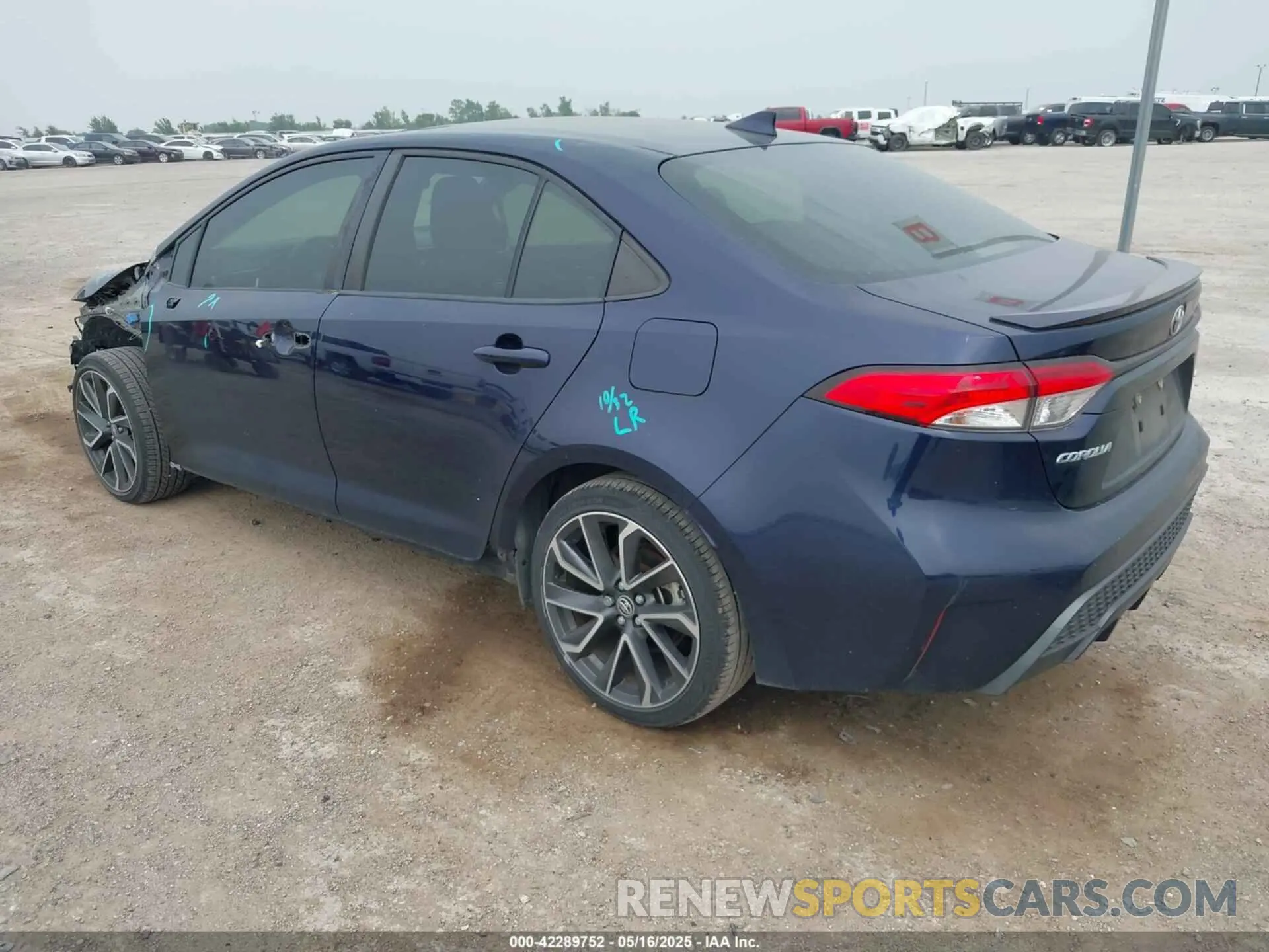 3 Фотография поврежденного автомобиля JTDP4RCE1LJ007696 TOYOTA COROLLA 2020