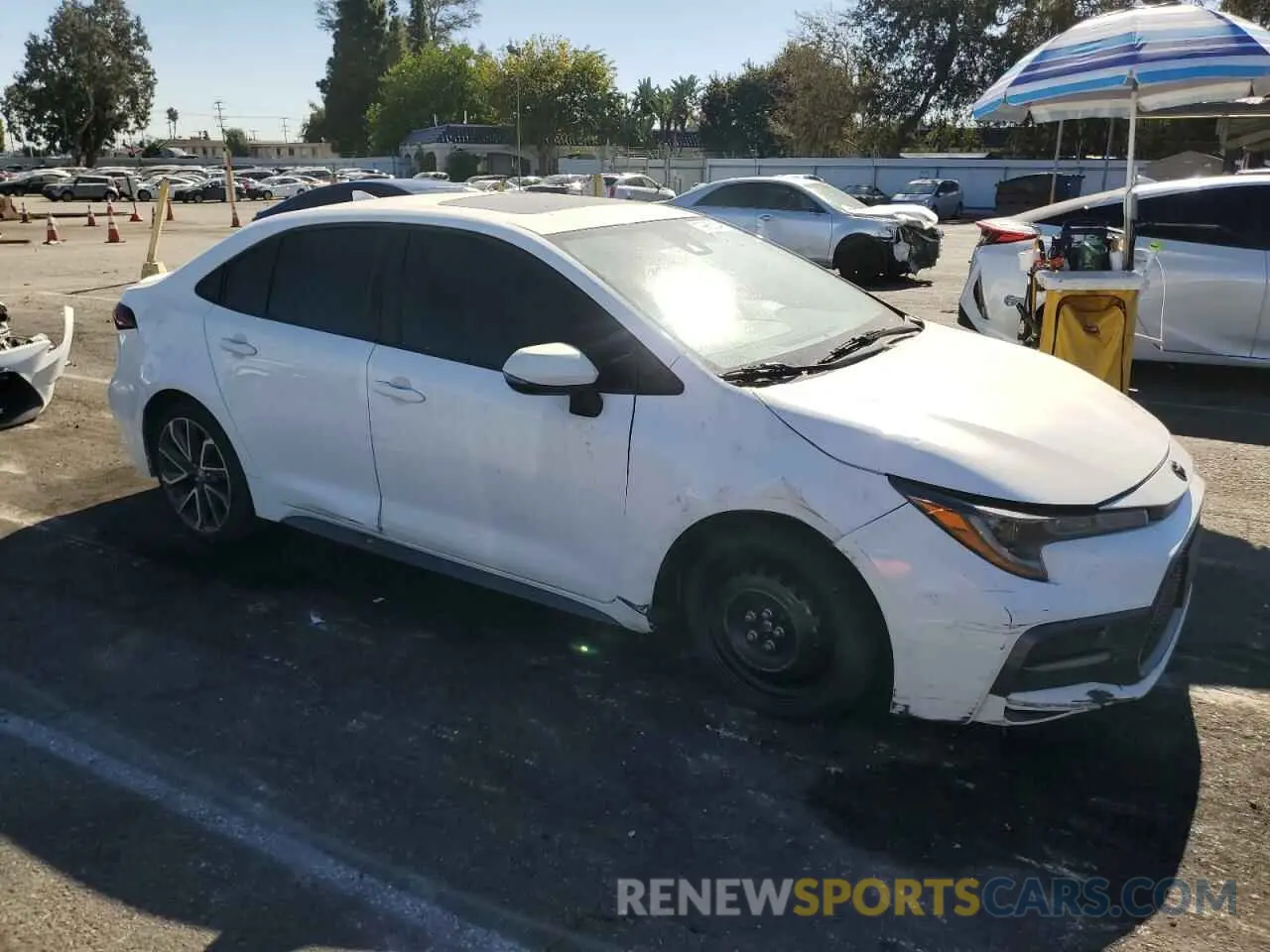 4 Photograph of a damaged car JTDP4RCE1LJ033425 TOYOTA COROLLA 2020