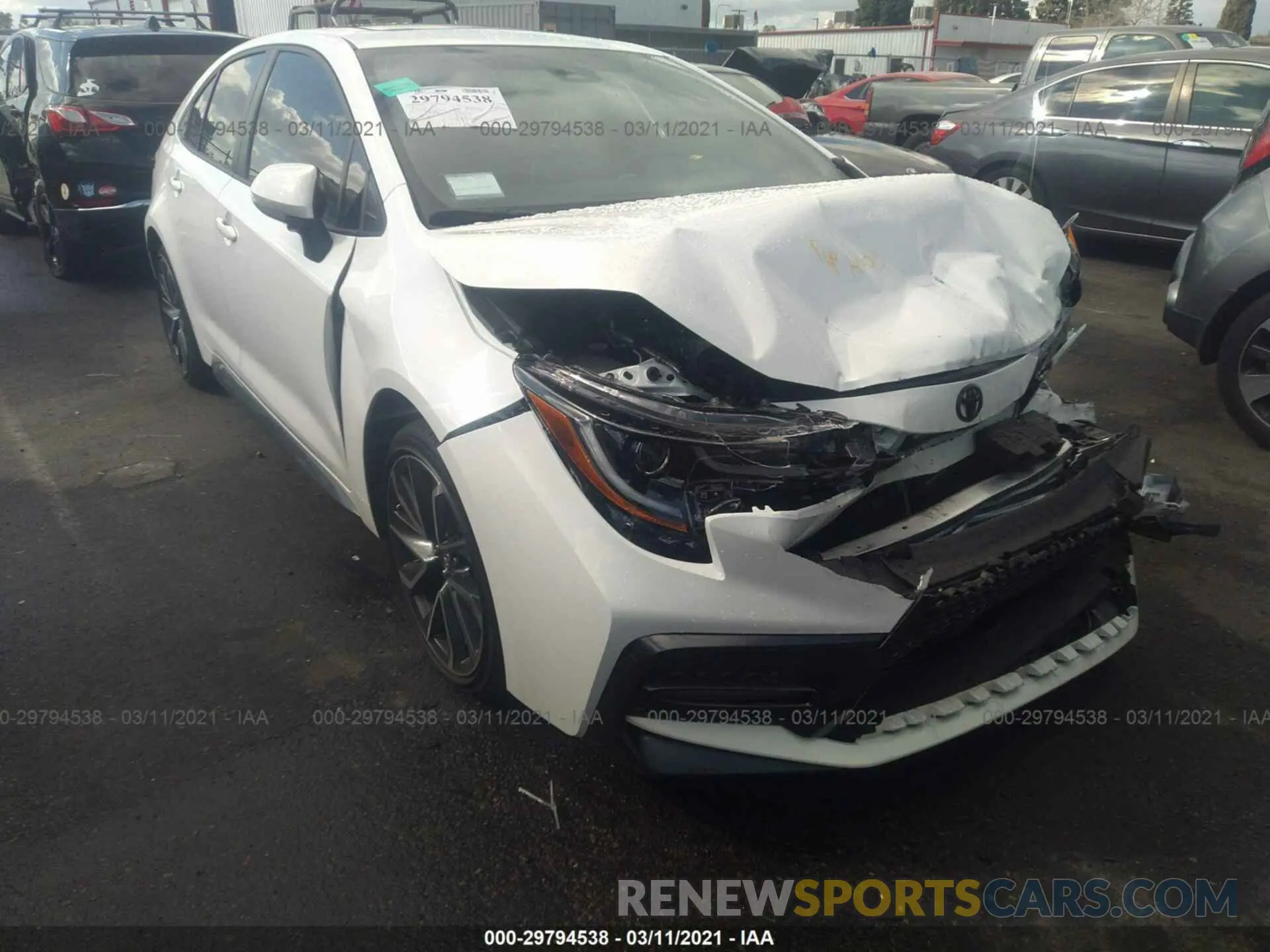 1 Photograph of a damaged car JTDP4RCE4LJ052924 TOYOTA COROLLA 2020