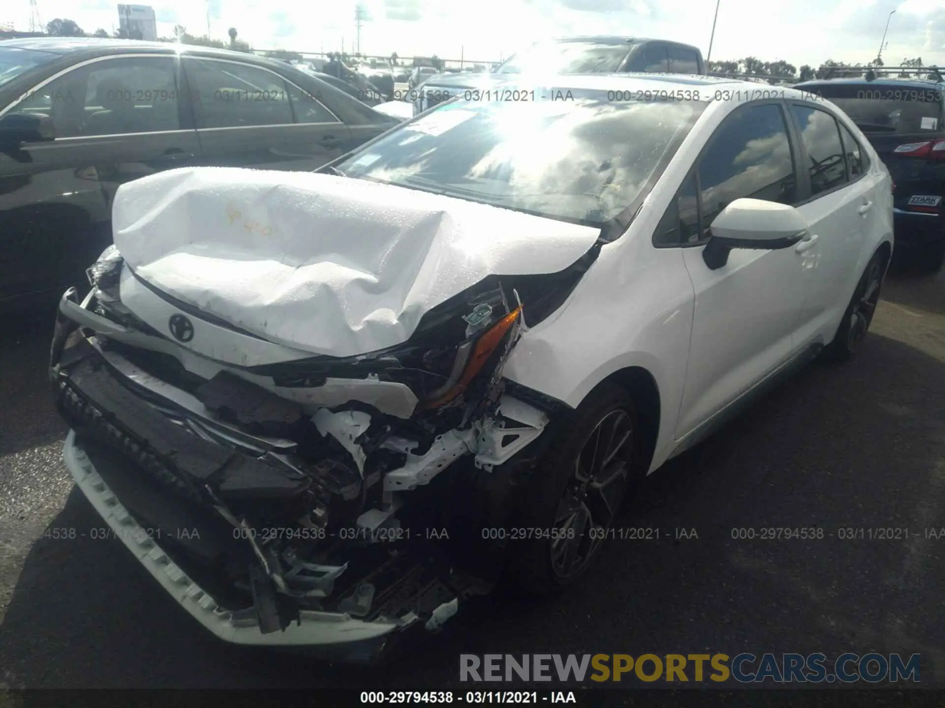 2 Photograph of a damaged car JTDP4RCE4LJ052924 TOYOTA COROLLA 2020