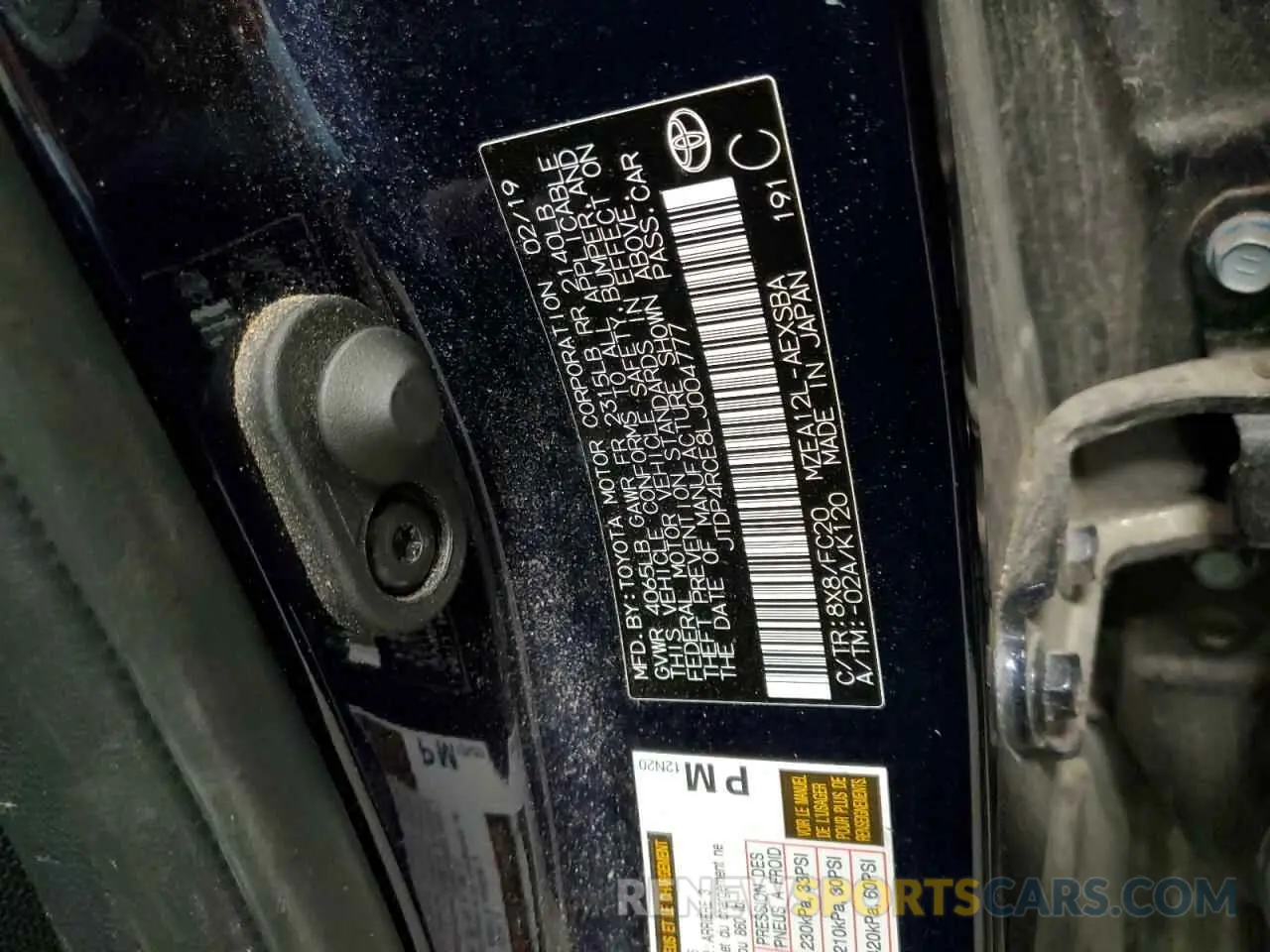 13 Photograph of a damaged car JTDP4RCE8LJ004777 TOYOTA COROLLA 2020
