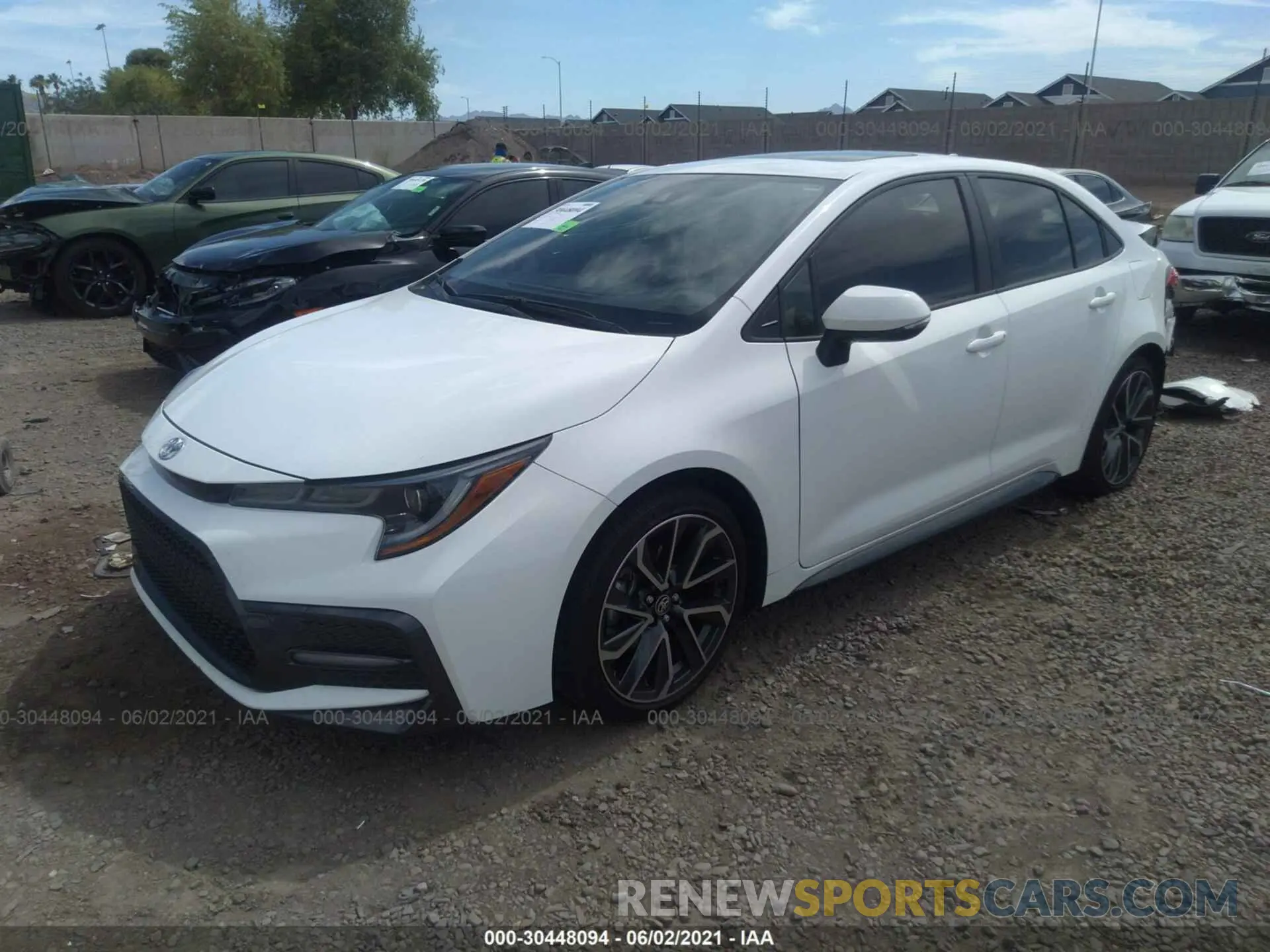 2 Photograph of a damaged car JTDP4RCE9LJ003556 TOYOTA COROLLA 2020