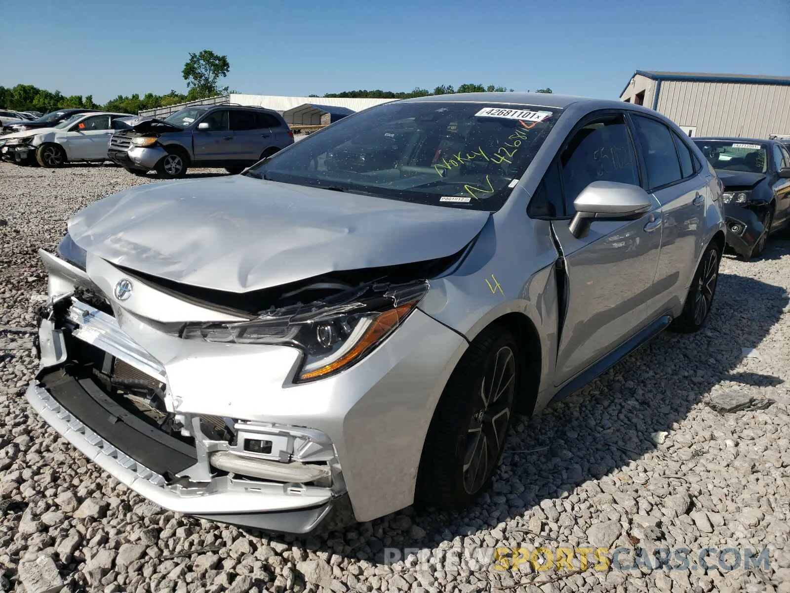 2 Photograph of a damaged car JTDS4RCE0LJ001012 TOYOTA COROLLA 2020