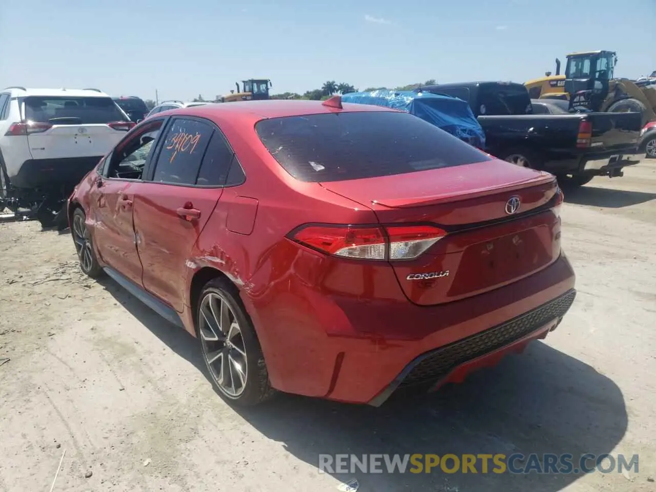 3 Photograph of a damaged car JTDS4RCE1LJ002430 TOYOTA COROLLA 2020