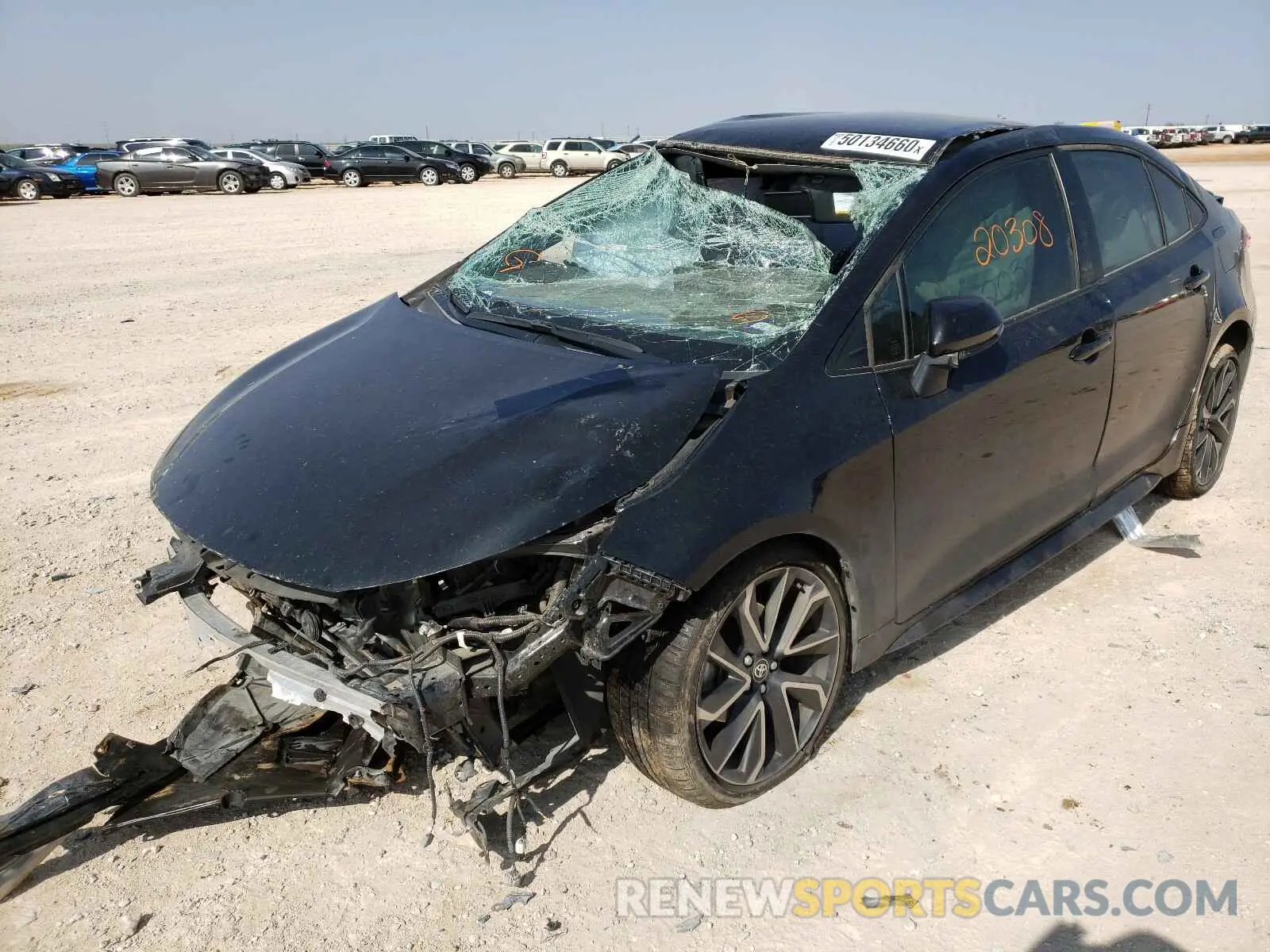 2 Photograph of a damaged car JTDS4RCE1LJ012469 TOYOTA COROLLA 2020