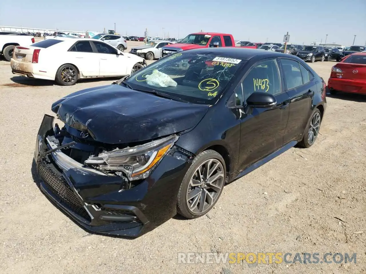 2 Photograph of a damaged car JTDS4RCE1LJ037498 TOYOTA COROLLA 2020