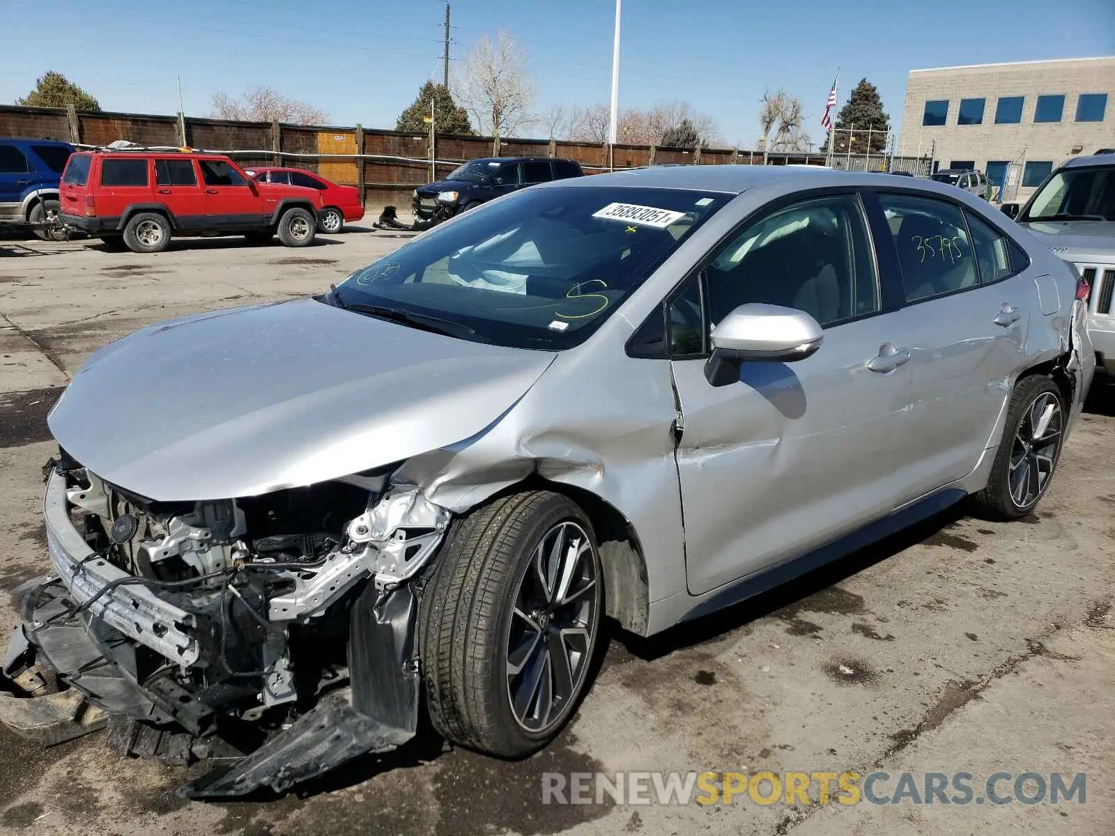 2 Photograph of a damaged car JTDS4RCE2LJ039969 TOYOTA COROLLA 2020