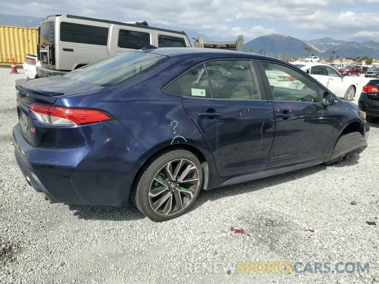 3 Photograph of a damaged car JTDS4RCE3LJ006298 TOYOTA COROLLA 2020